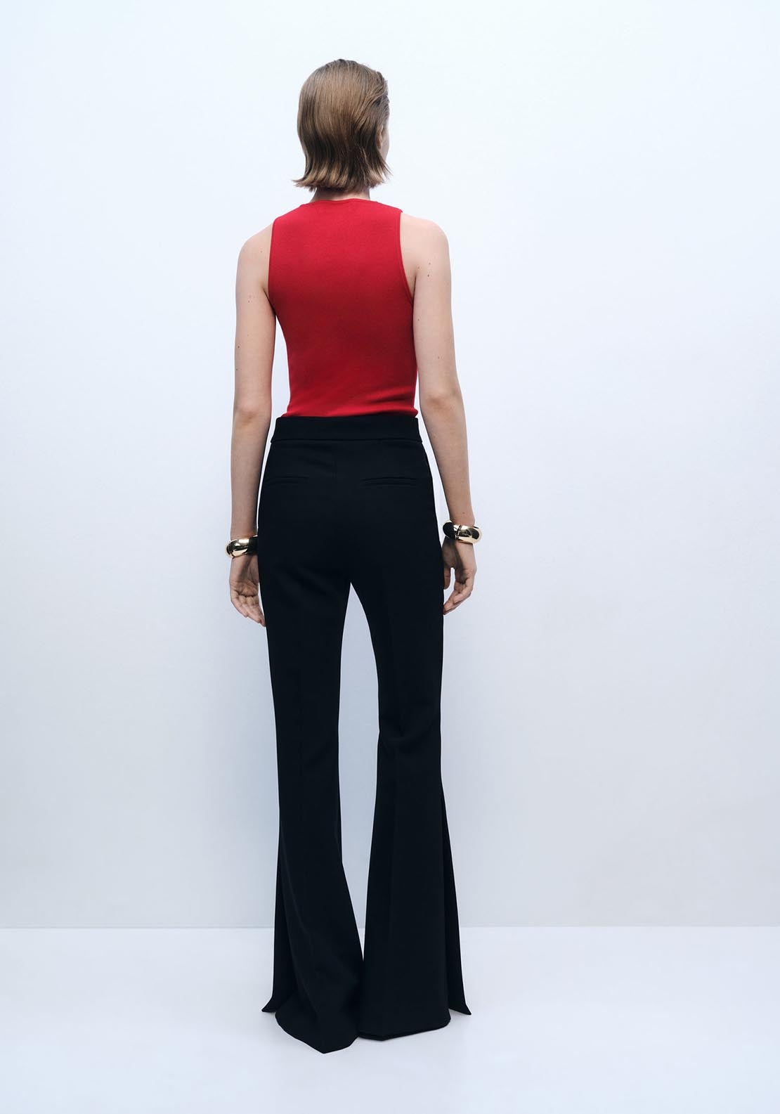 Mango Sleeveless fitted knit top - Red 2 Shaws Department Stores