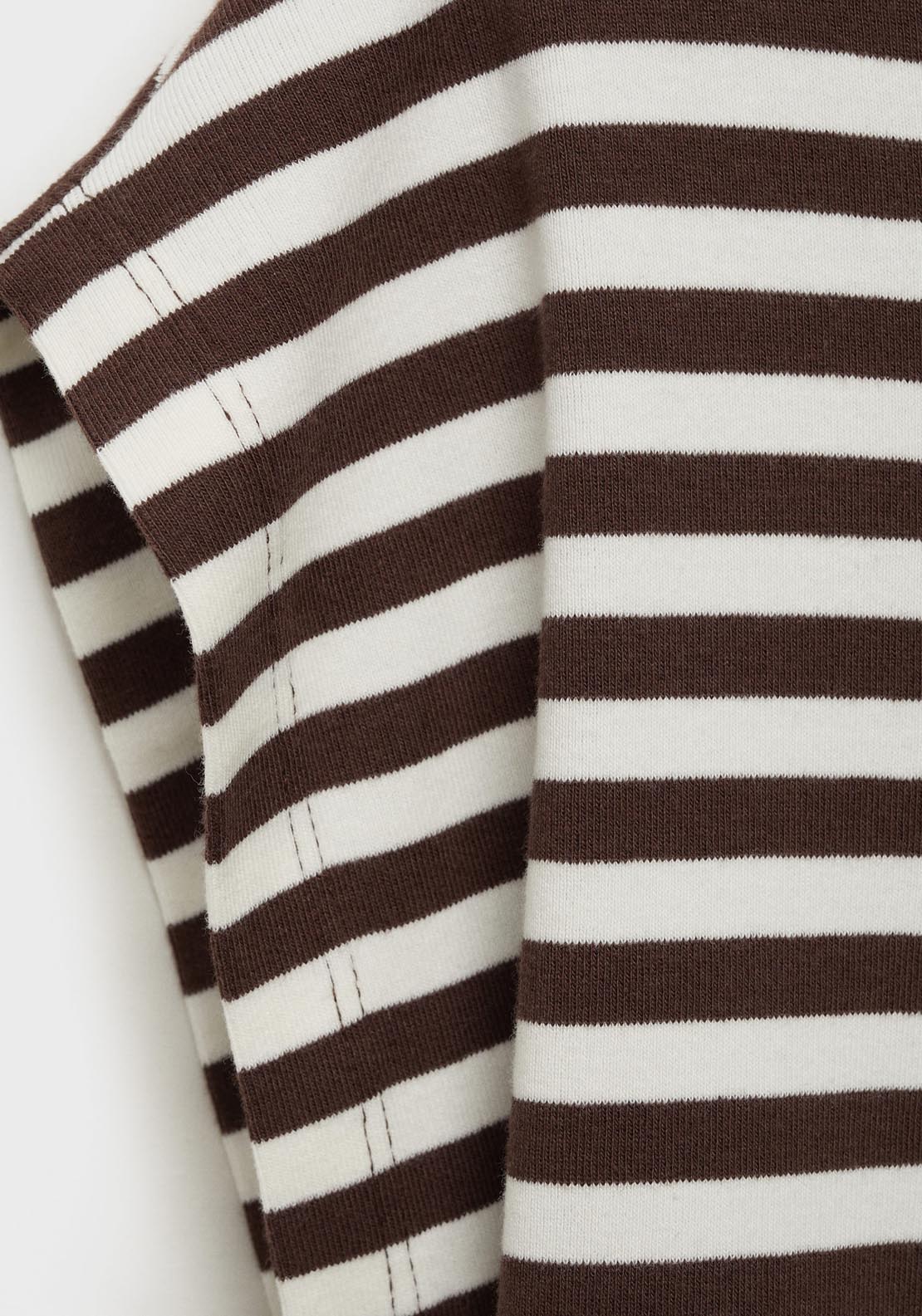 Mango Striped Short Sleeved T-Shirt - Brown 5 Shaws Department Stores