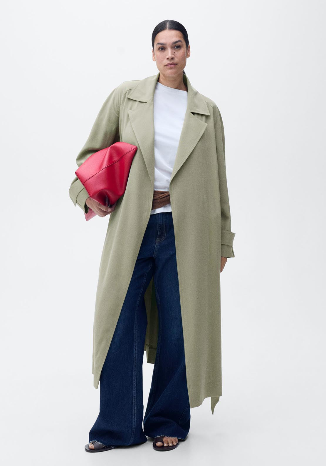 Mango Trench Coat - Light/pastel Gray 19 Shaws Department Stores