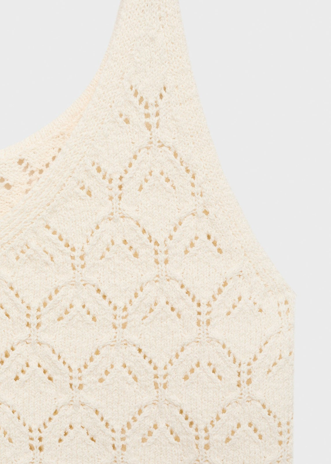 Mango Openwork details knit top - Light Beige 6 Shaws Department Stores