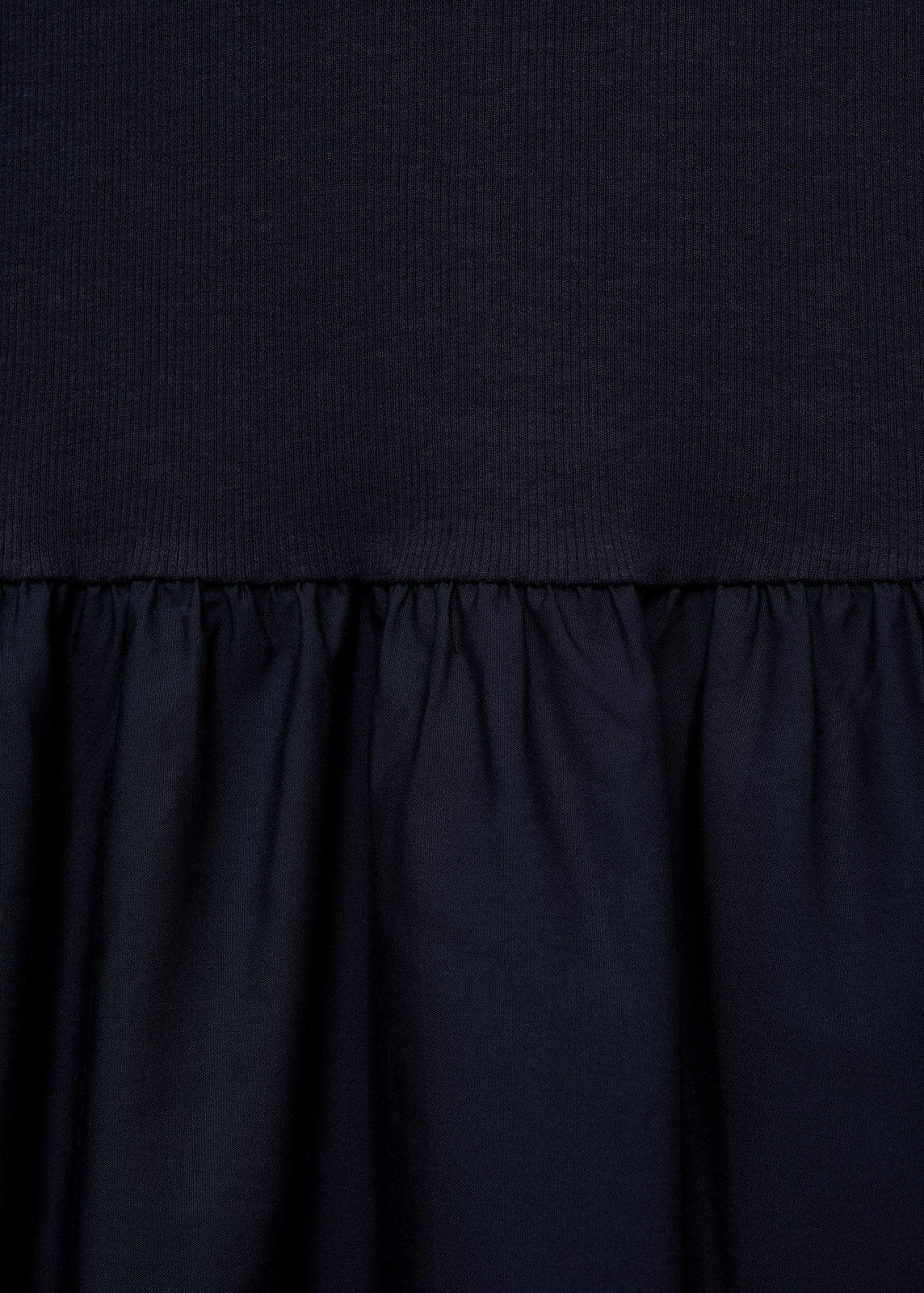 Mango Flared dress in combined fabric - Navy 6 Shaws Department Stores
