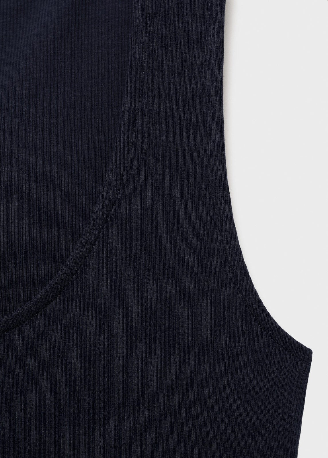 Mango Flared dress in combined fabric - Navy 4 Shaws Department Stores
