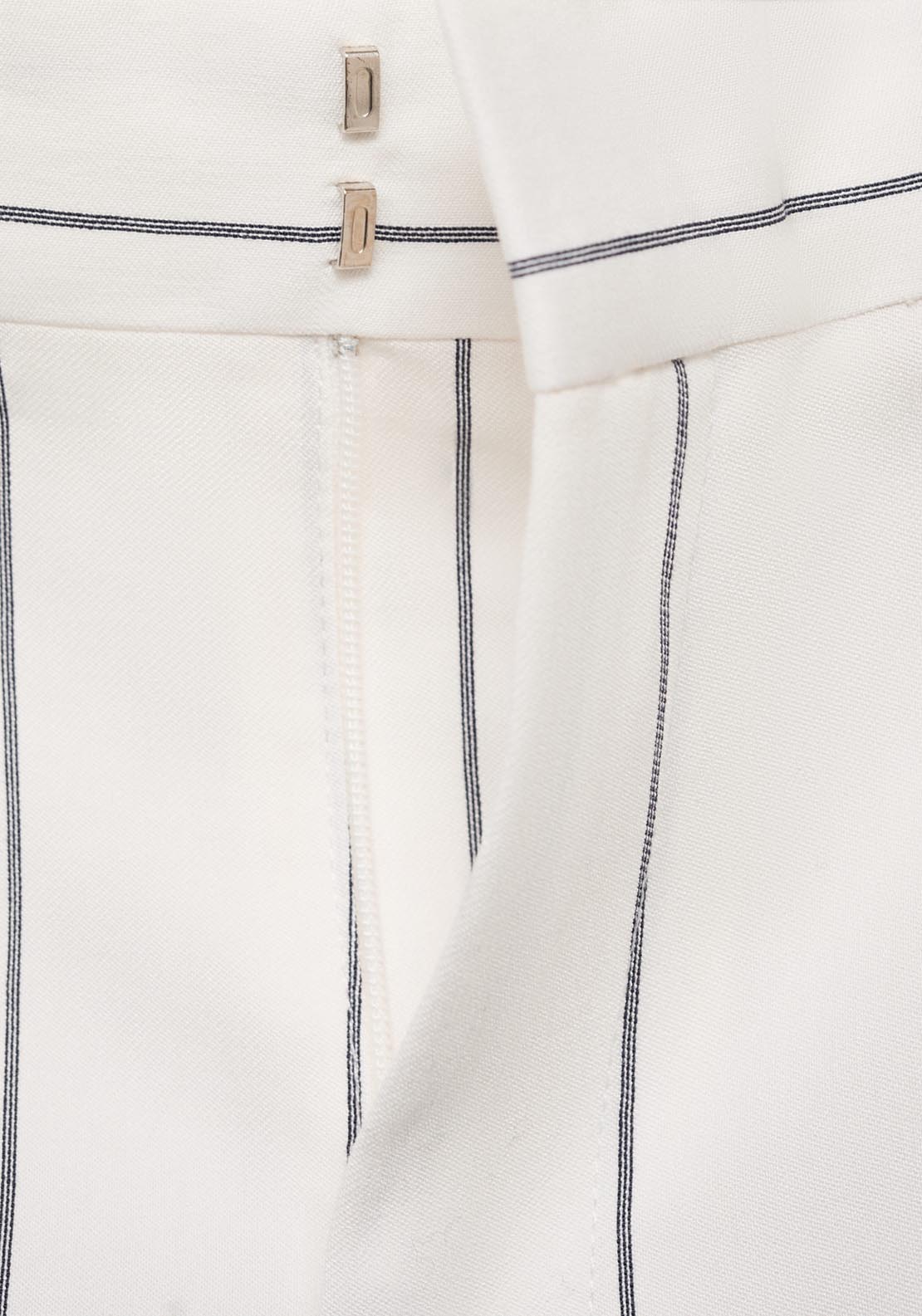 Mango Striped Suit Trousers - White 7 Shaws Department Stores