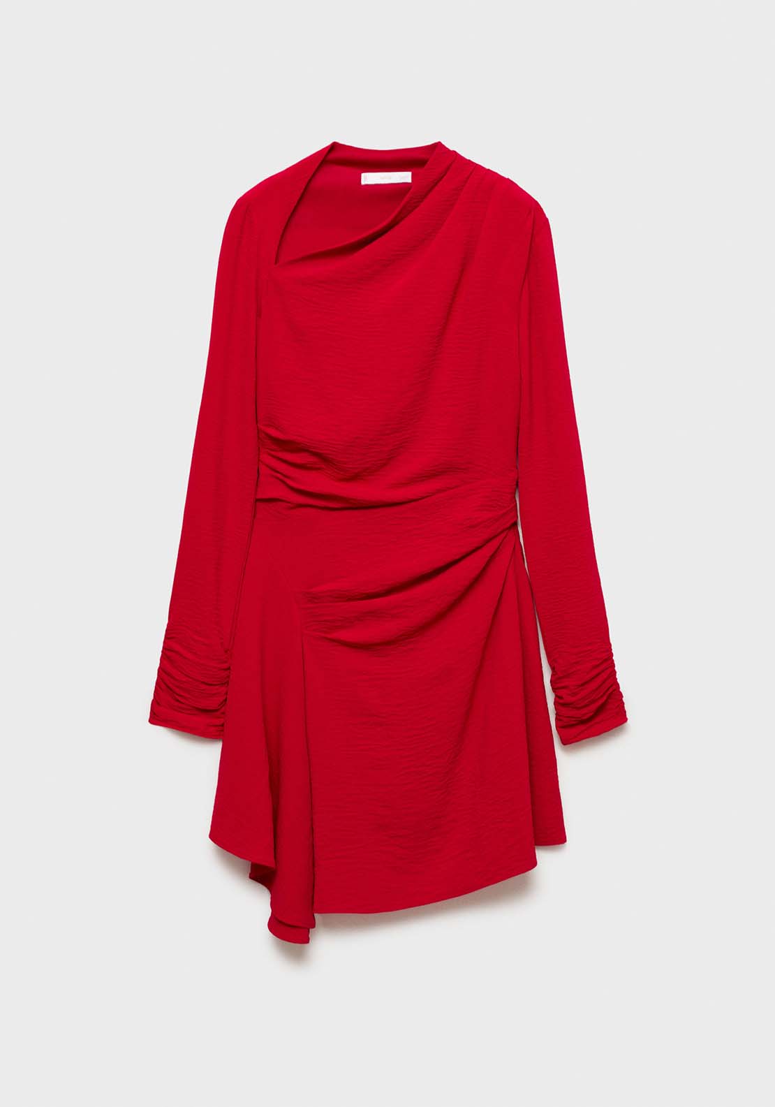 Mango Asymmetric draped gown - Red 9 Shaws Department Stores