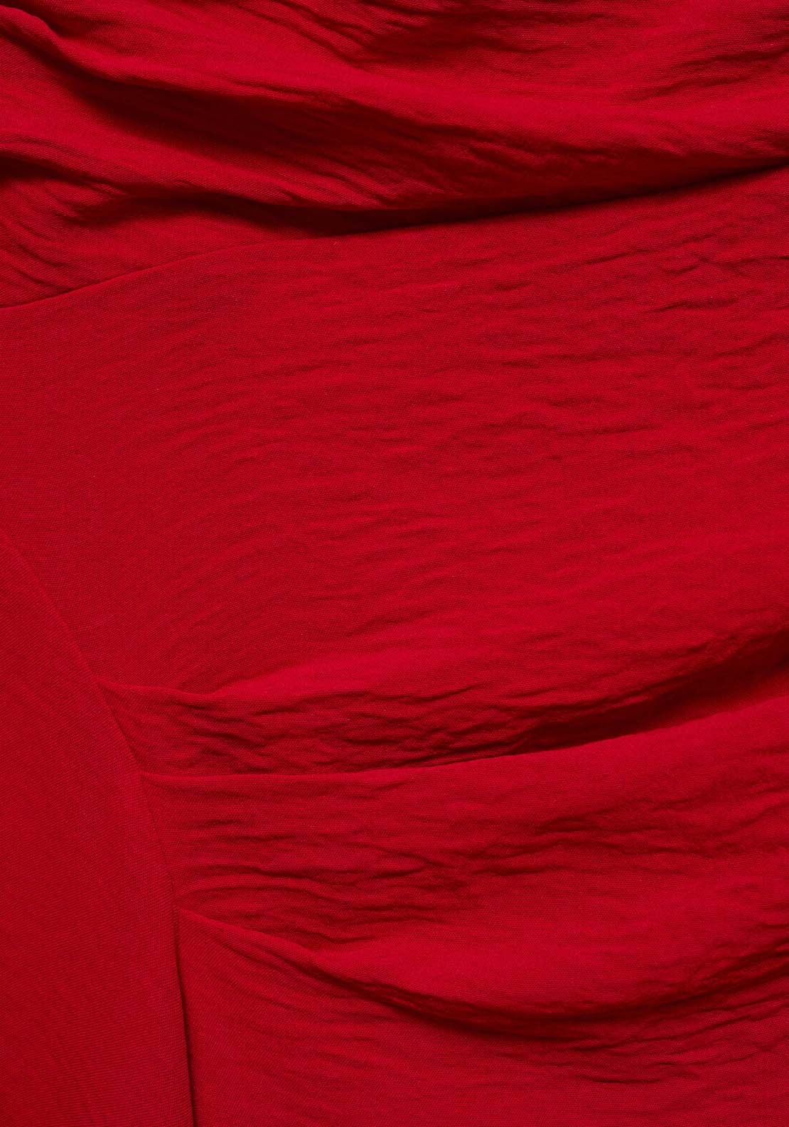 Mango Asymmetric draped gown - Red 7 Shaws Department Stores