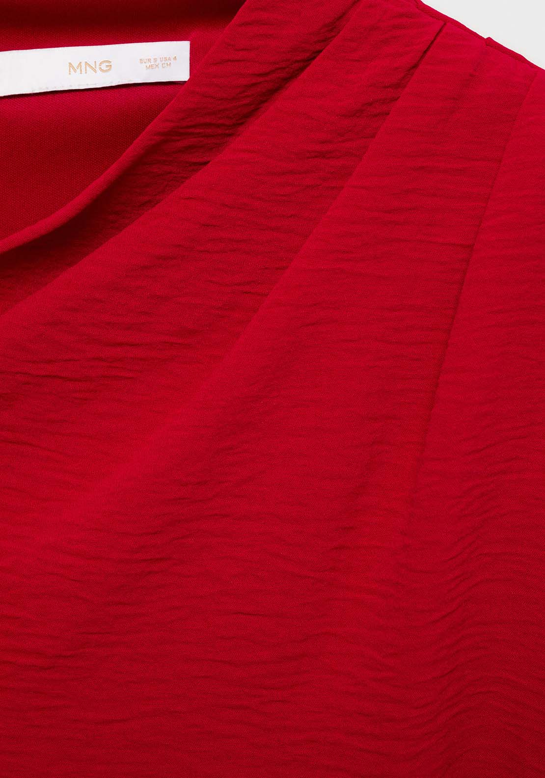 Mango Asymmetric draped gown - Red 8 Shaws Department Stores