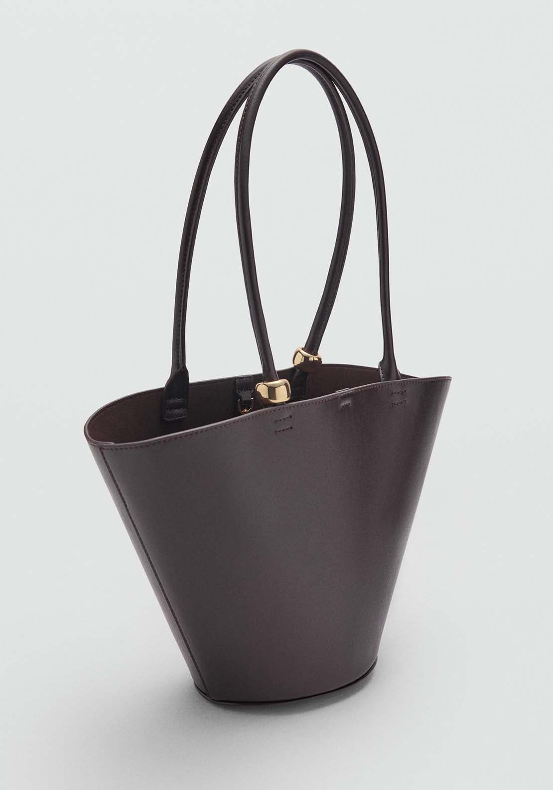Mango Shoulder Bag Meti - Dark Brown 1 Shaws Department Stores