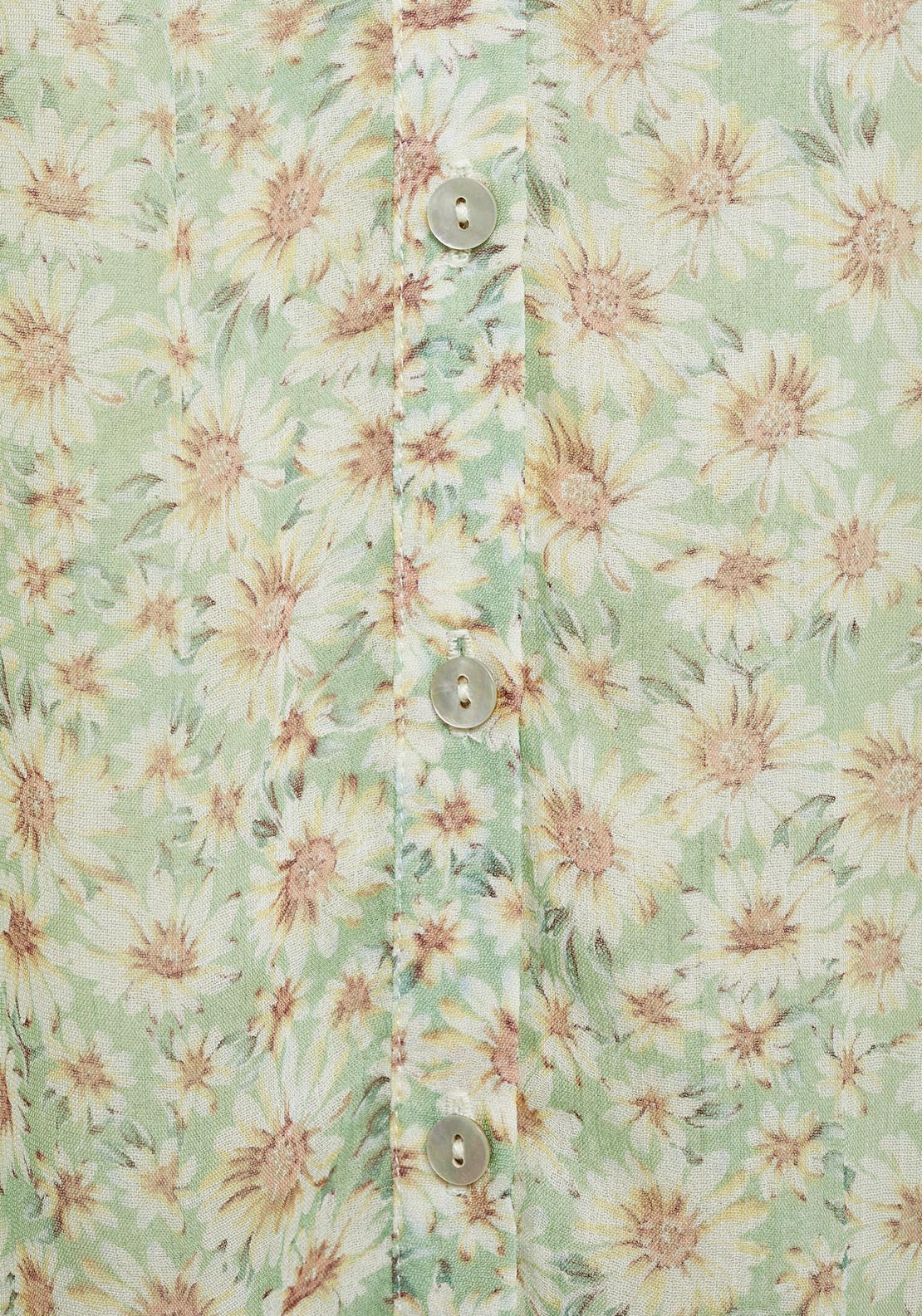 Mango Floral tie blouse - Green 24 Shaws Department Stores