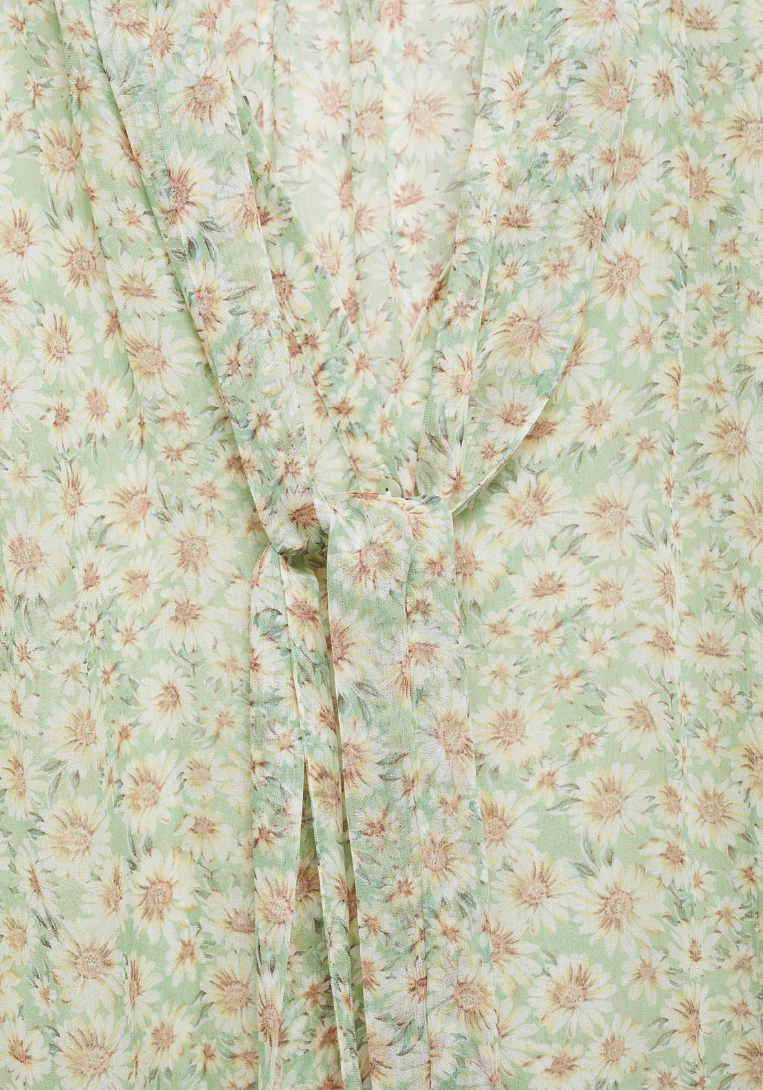 Mango Floral tie blouse - Green 19 Shaws Department Stores