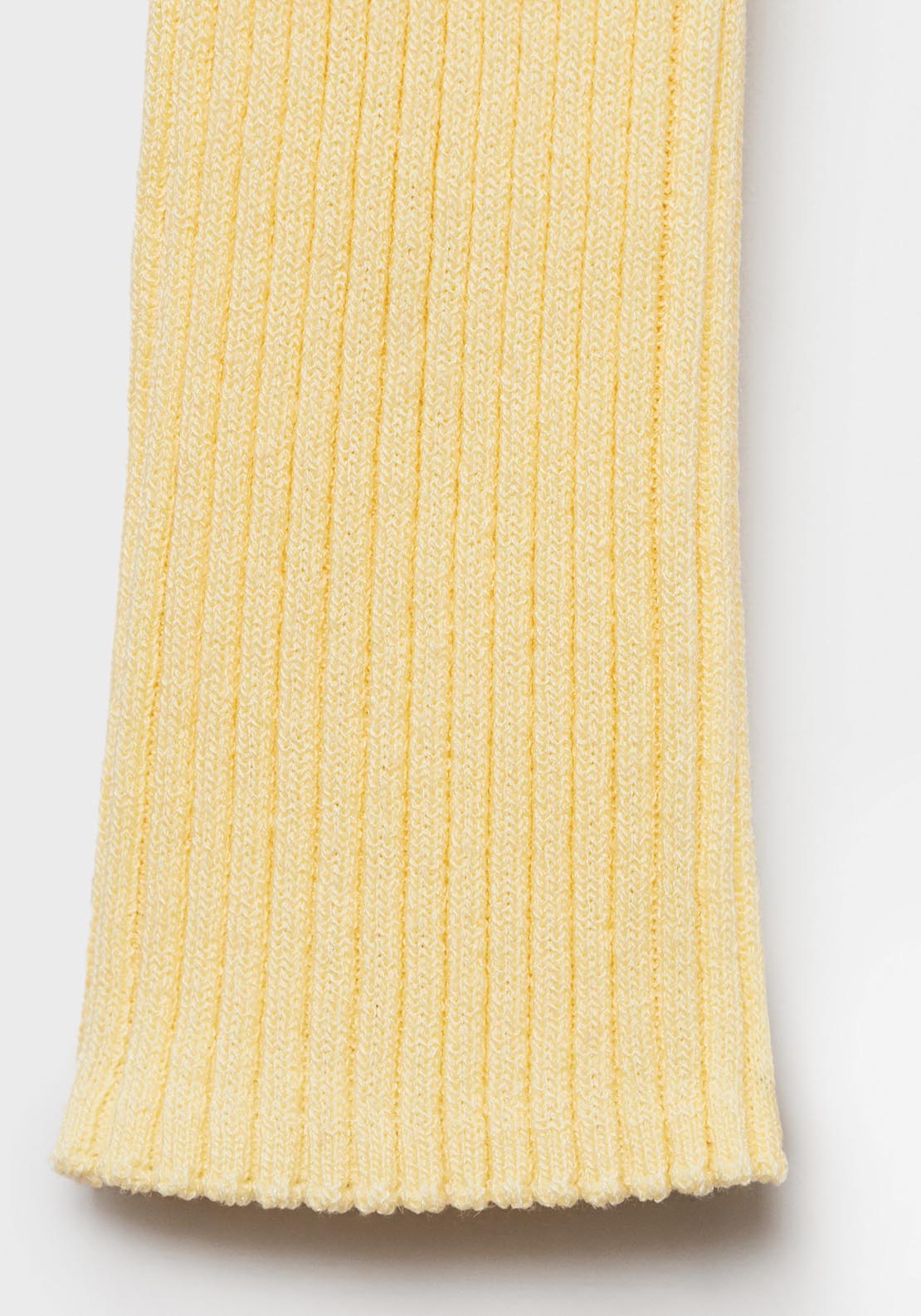 Mango V Neck Ribbed Knitted Cardigan - Light/pastel Yellow 7 Shaws Department Stores