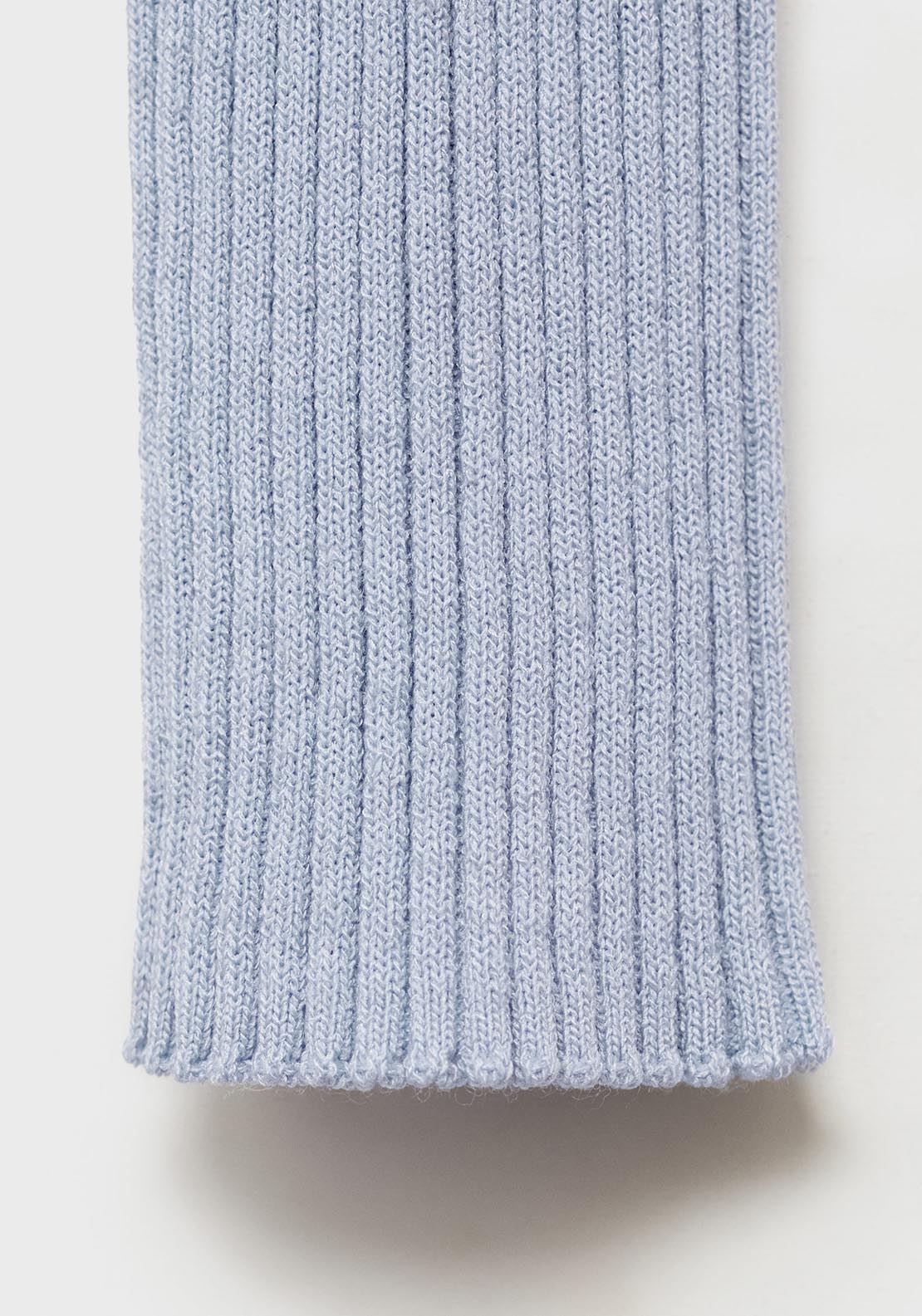 Mango V Neck Ribbed Knitted Cardigan - Light/pastel Blue 8 Shaws Department Stores