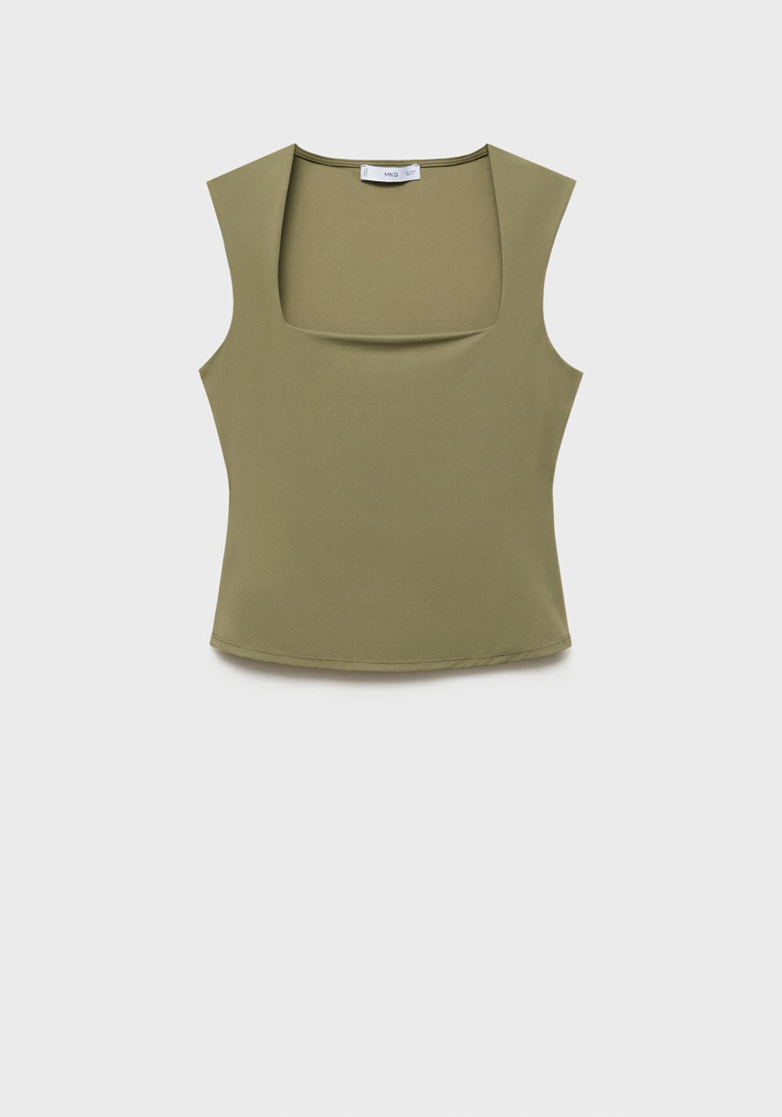 Mango Square Neck Strappy Top - Beige/khaki 5 Shaws Department Stores