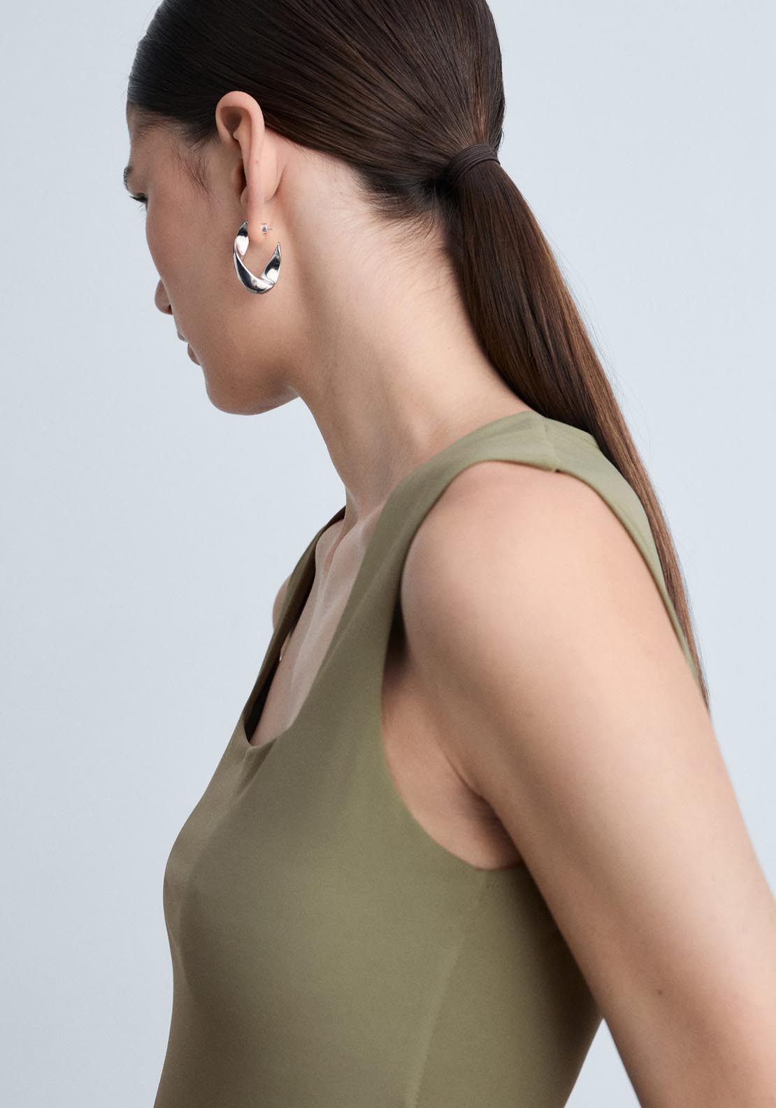 Mango Square Neck Strappy Top - Beige/khaki 3 Shaws Department Stores