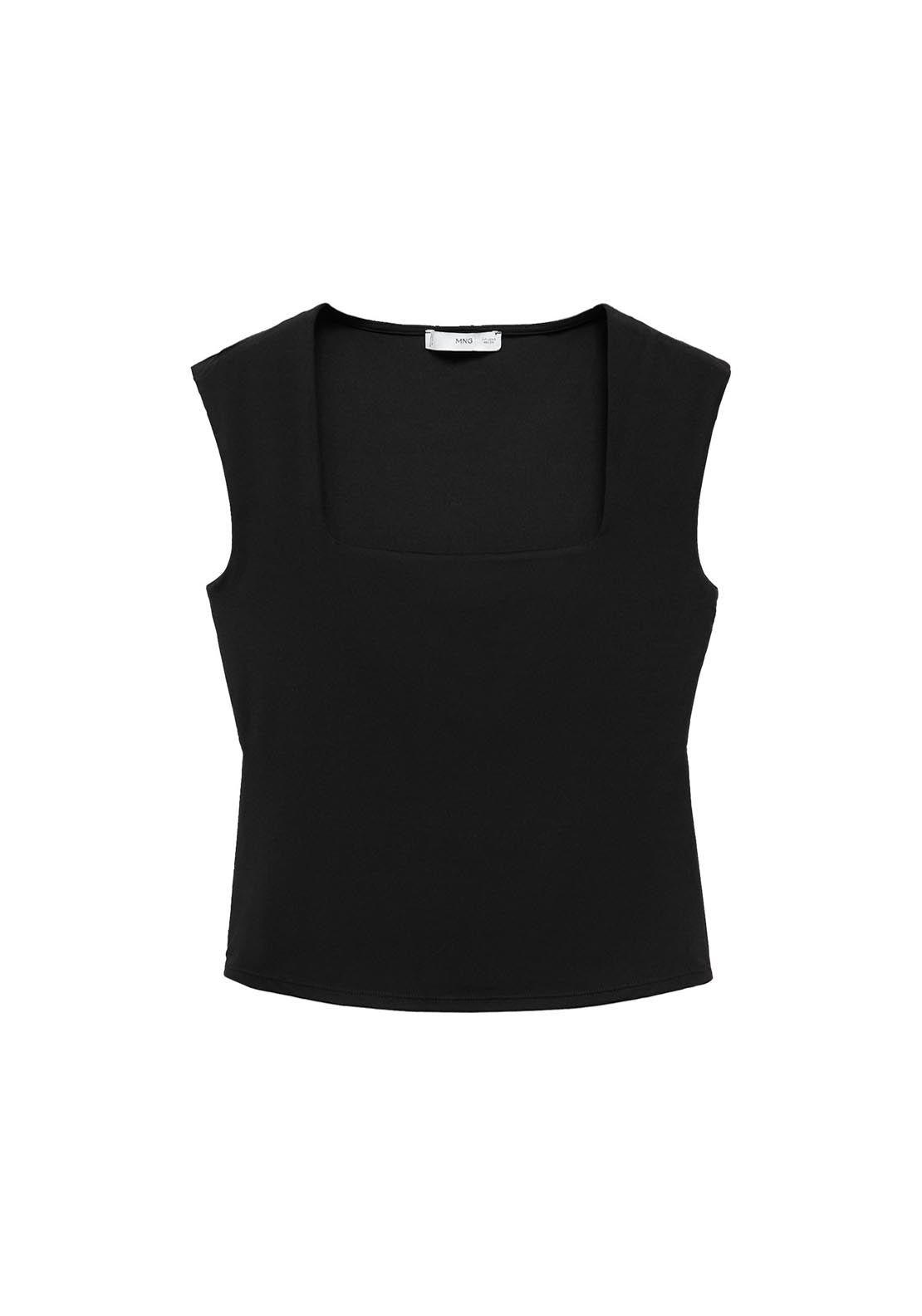 Mango Square Neck Strappy Top - Black 6 Shaws Department Stores