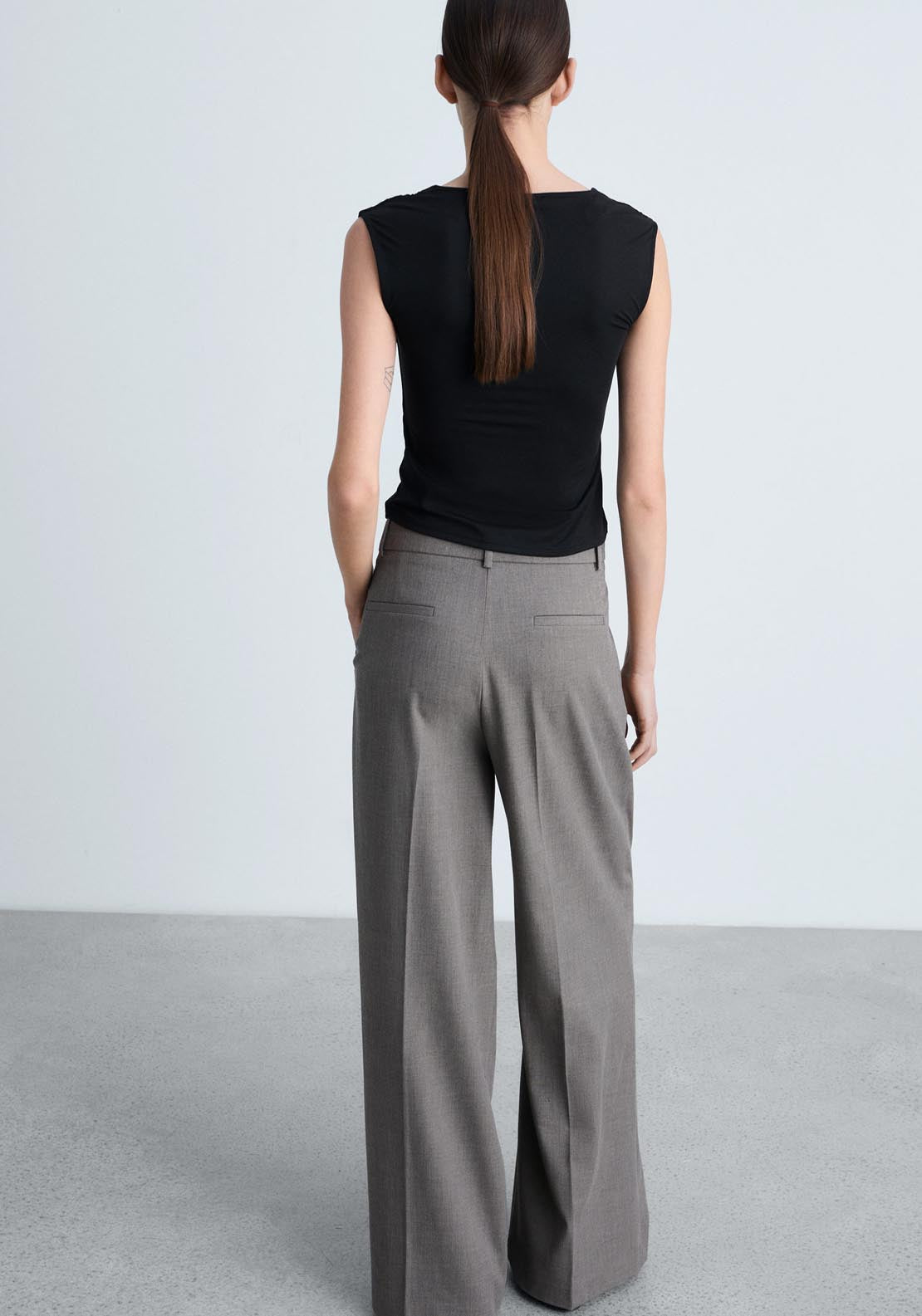 Mango Square Neck Strappy Top - Black 2 Shaws Department Stores