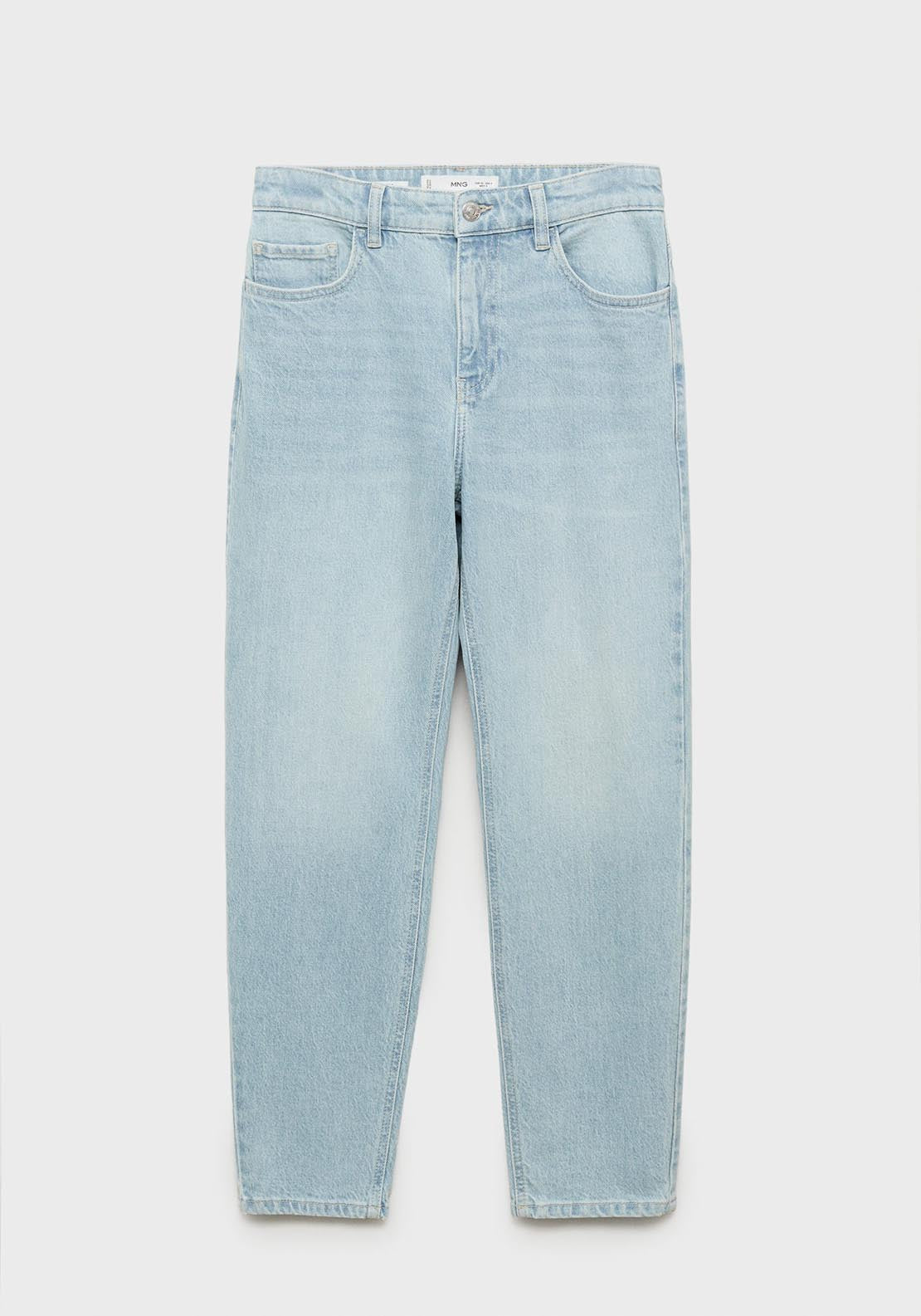 Mango Newmom comfort high-rise jeans - Open Blue 2 Shaws Department Stores