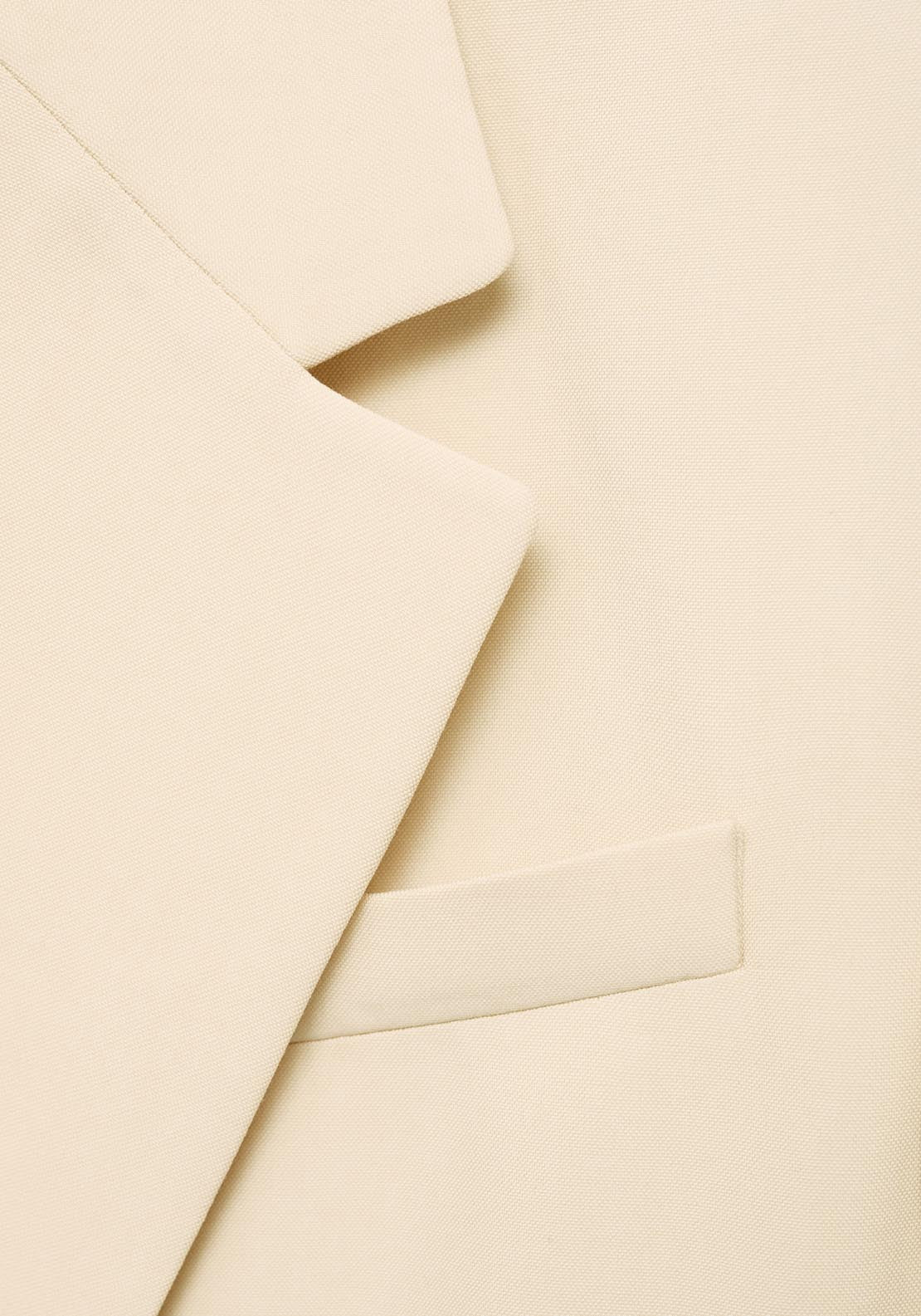 Mango Double-Breasted Suit Jacket - Light/pastel Yellow 6 Shaws Department Stores