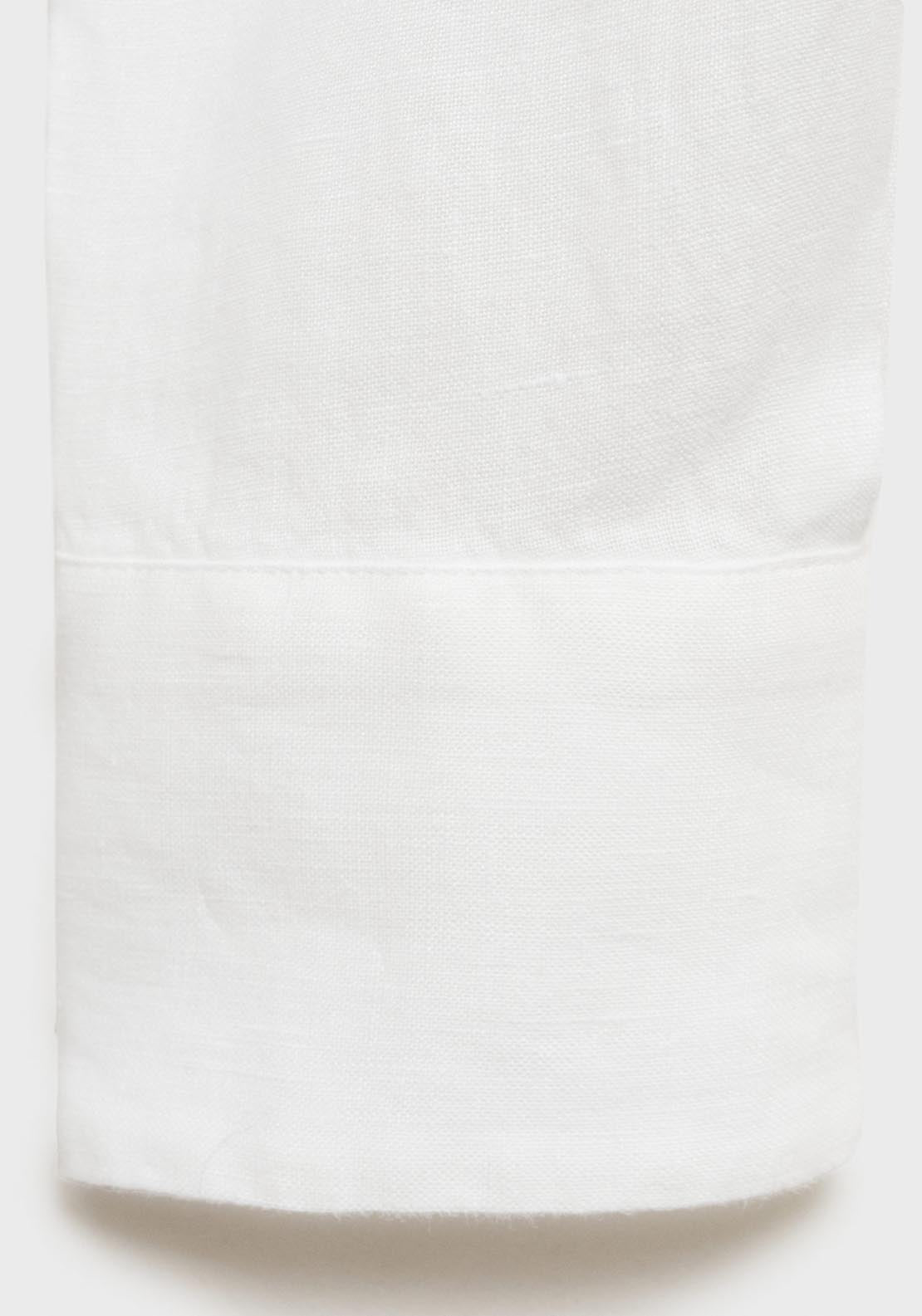 Mango Pocket Linen Shirt - Beige 10 Shaws Department Stores
