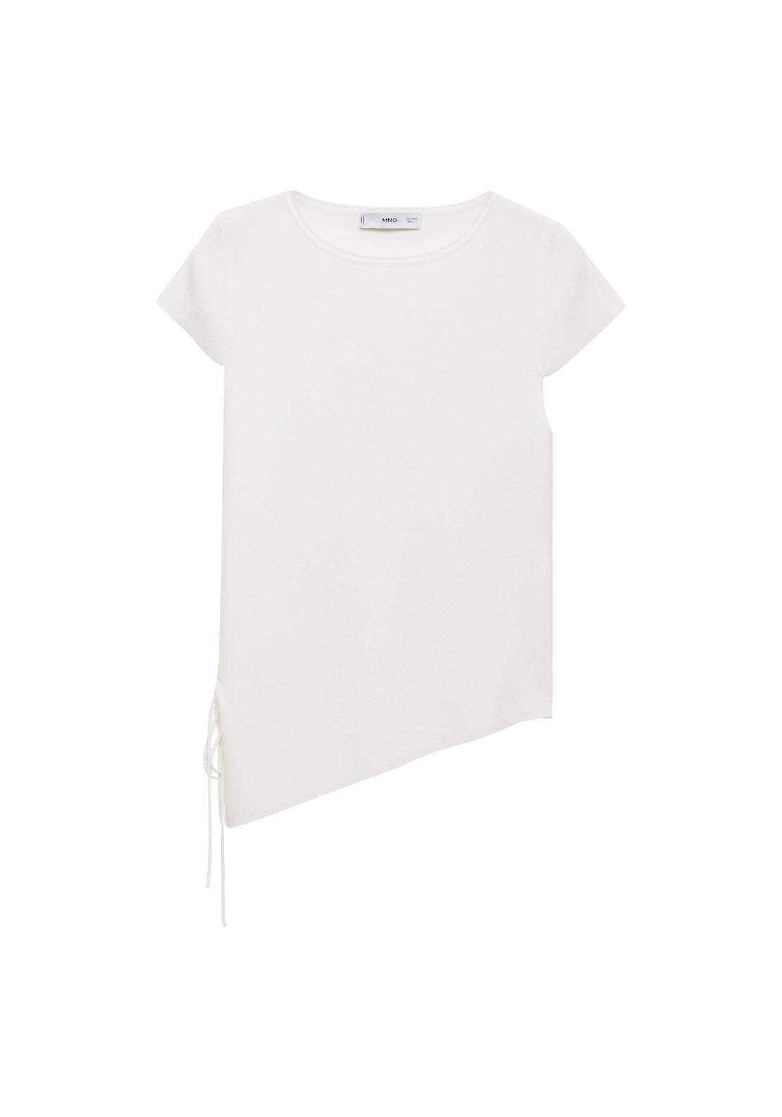 Mango Asymmetrical Low Knit Jersey - Light Beige 6 Shaws Department Stores