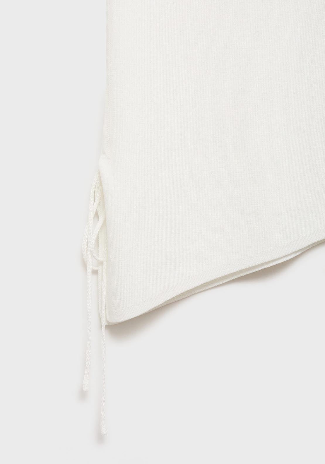 Mango Asymmetrical Low Knit Jersey - Light Beige 7 Shaws Department Stores