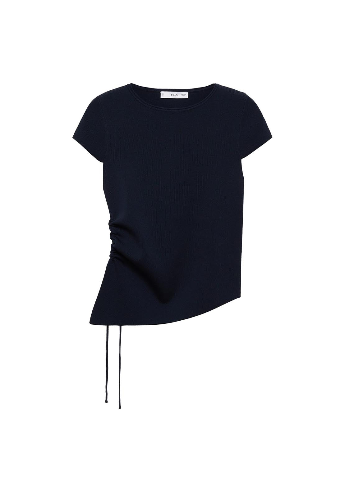 Mango Asymmetrical Low Knit Jersey - Navy 7 Shaws Department Stores