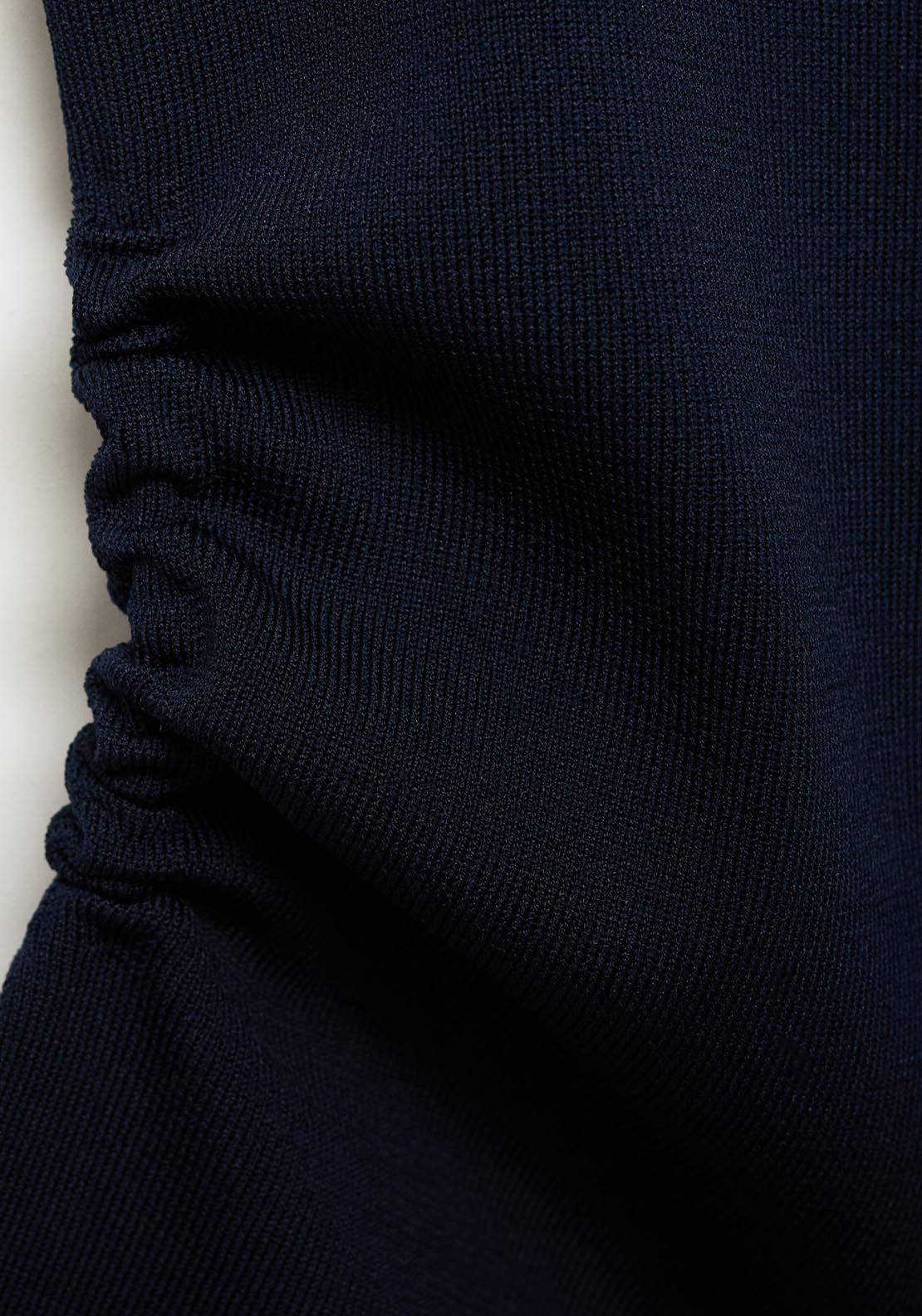 Mango Asymmetrical Low Knit Jersey - Navy 8 Shaws Department Stores