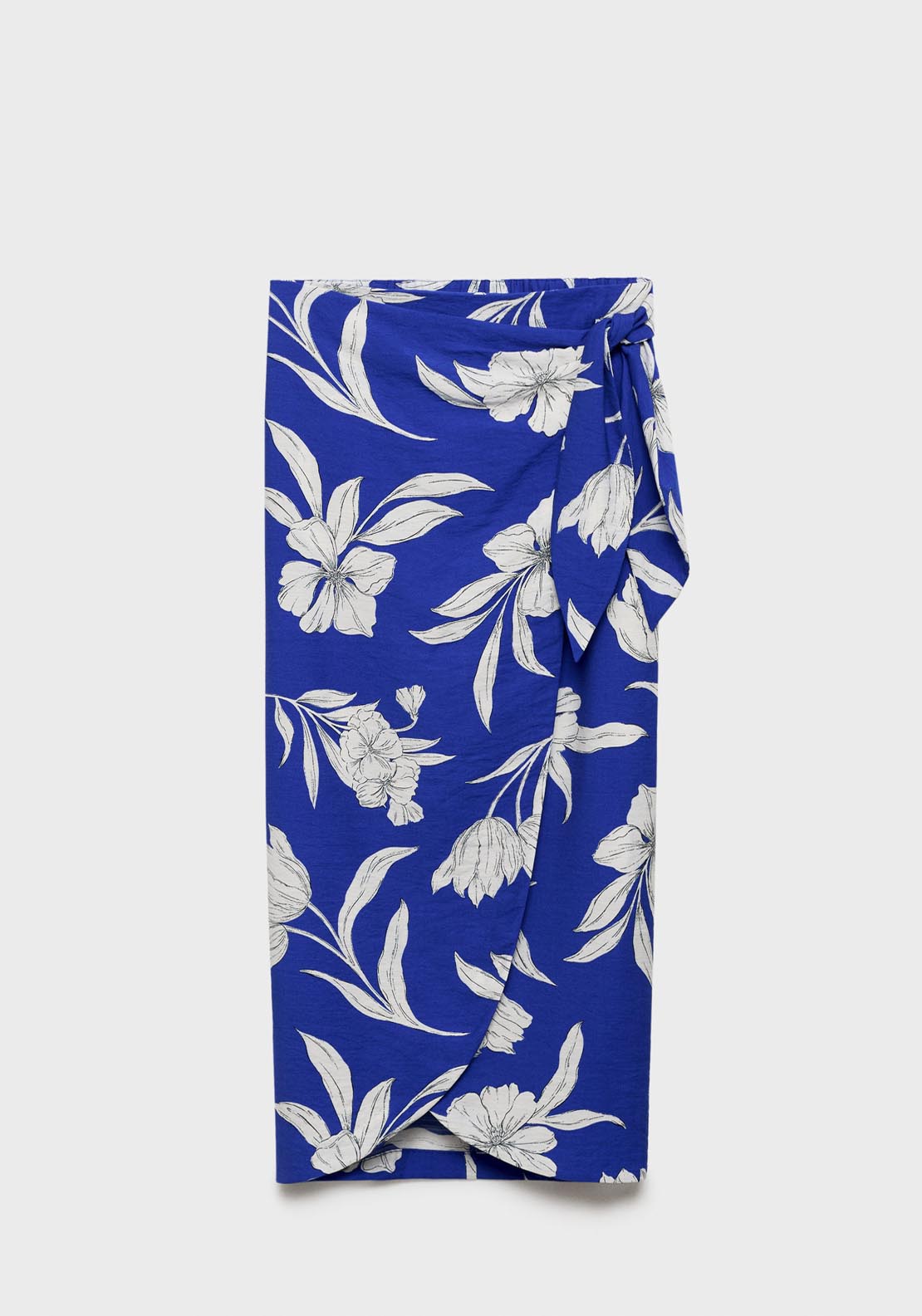 Mango Floral Sarong Skirt - Medium Blue 7 Shaws Department Stores