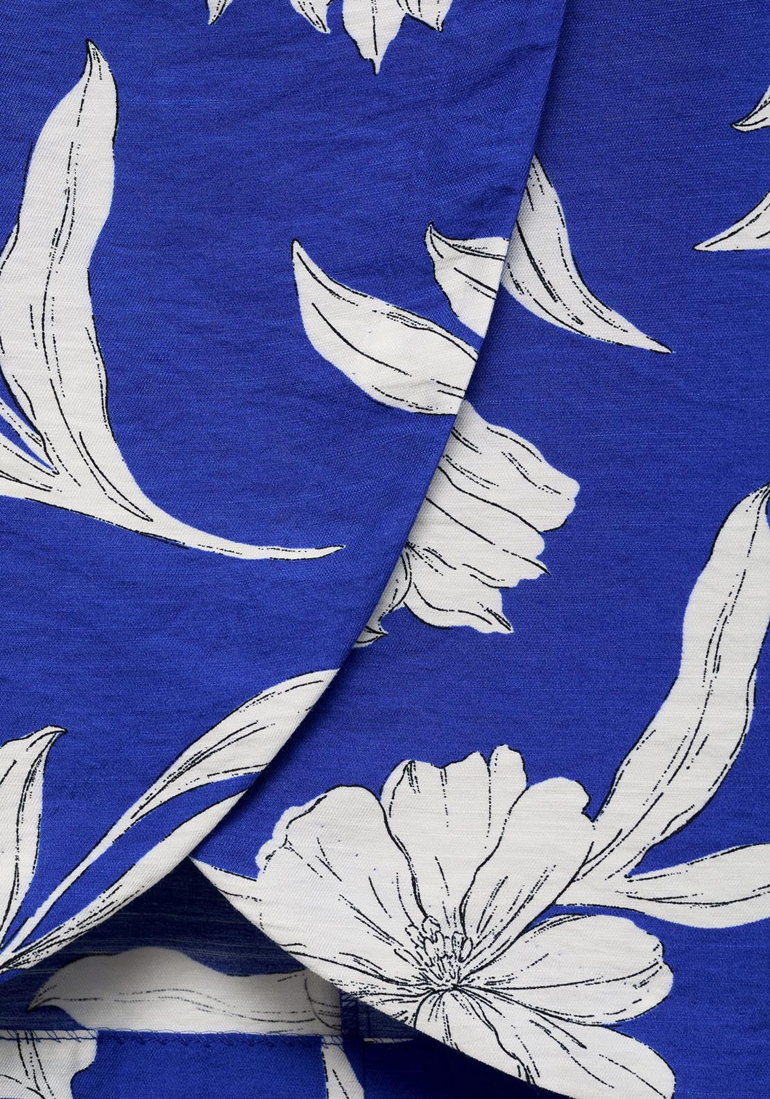 Mango Floral Sarong Skirt - Medium Blue 6 Shaws Department Stores
