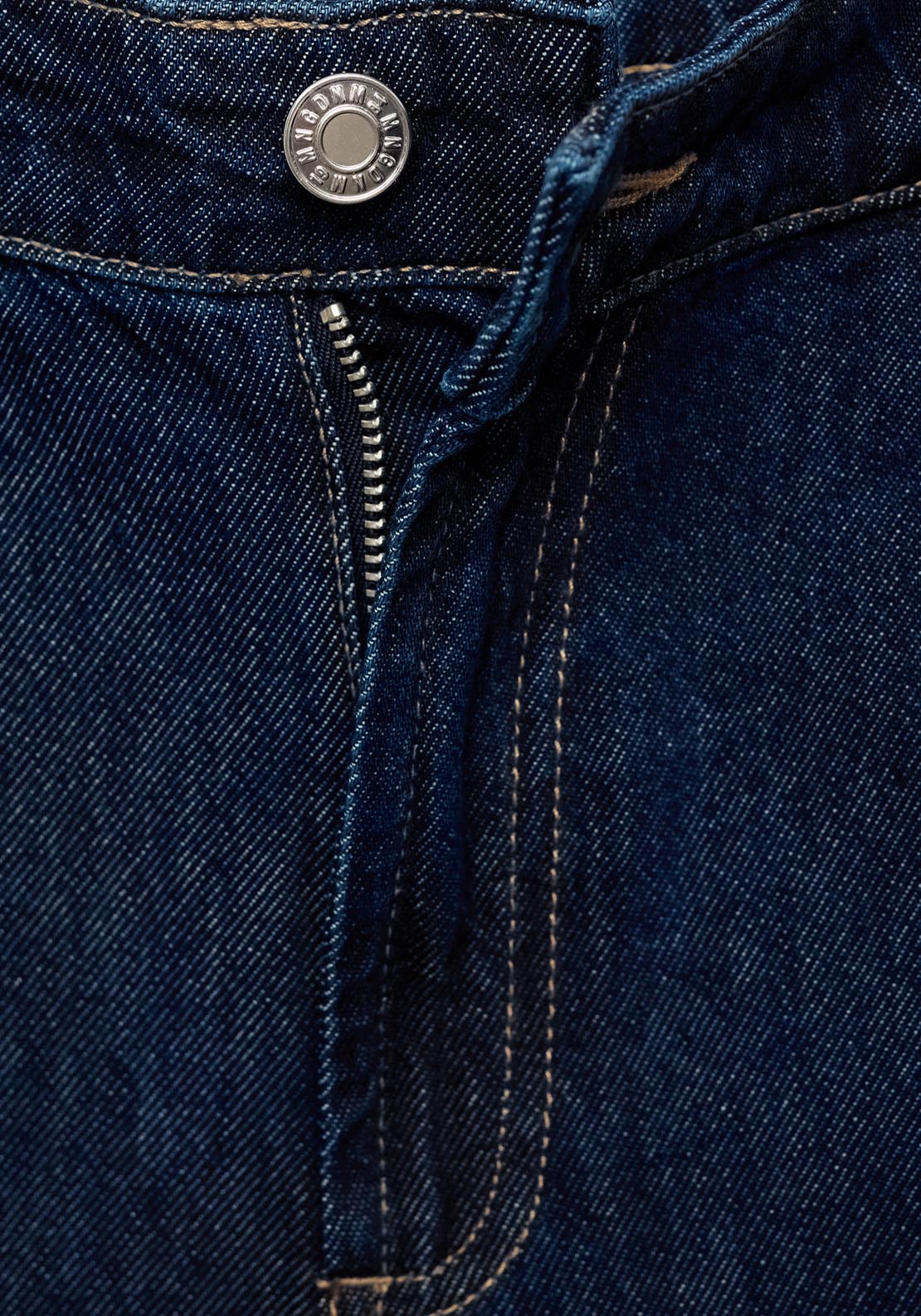 Mango Mid Rise Denim Pleated Bermuda Shorts - Open Blue 7 Shaws Department Stores