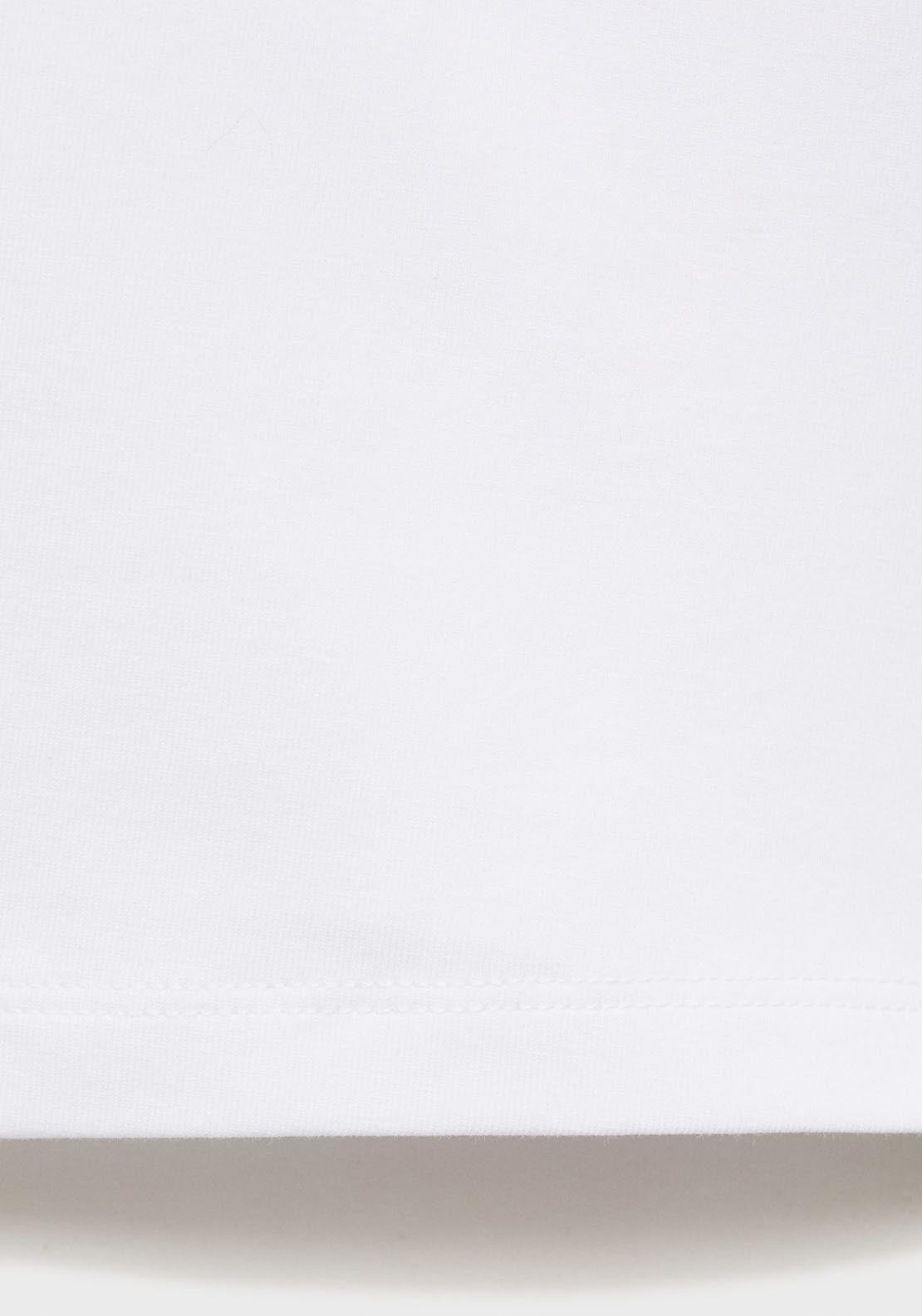 Mango V Neck Top With Ruffles - White 6 Shaws Department Stores