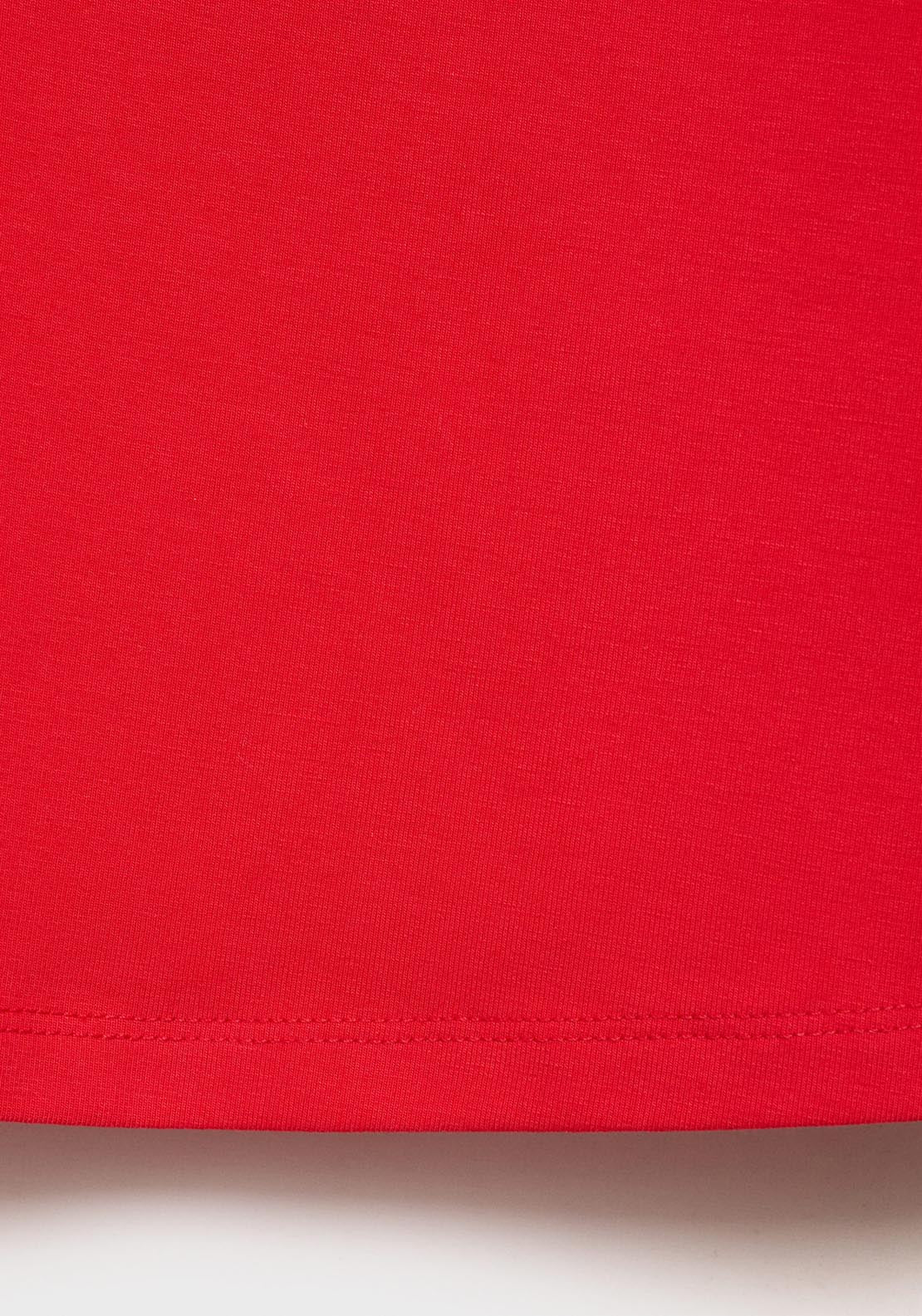 Mango V Neck Top With Ruffles - Red 7 Shaws Department Stores