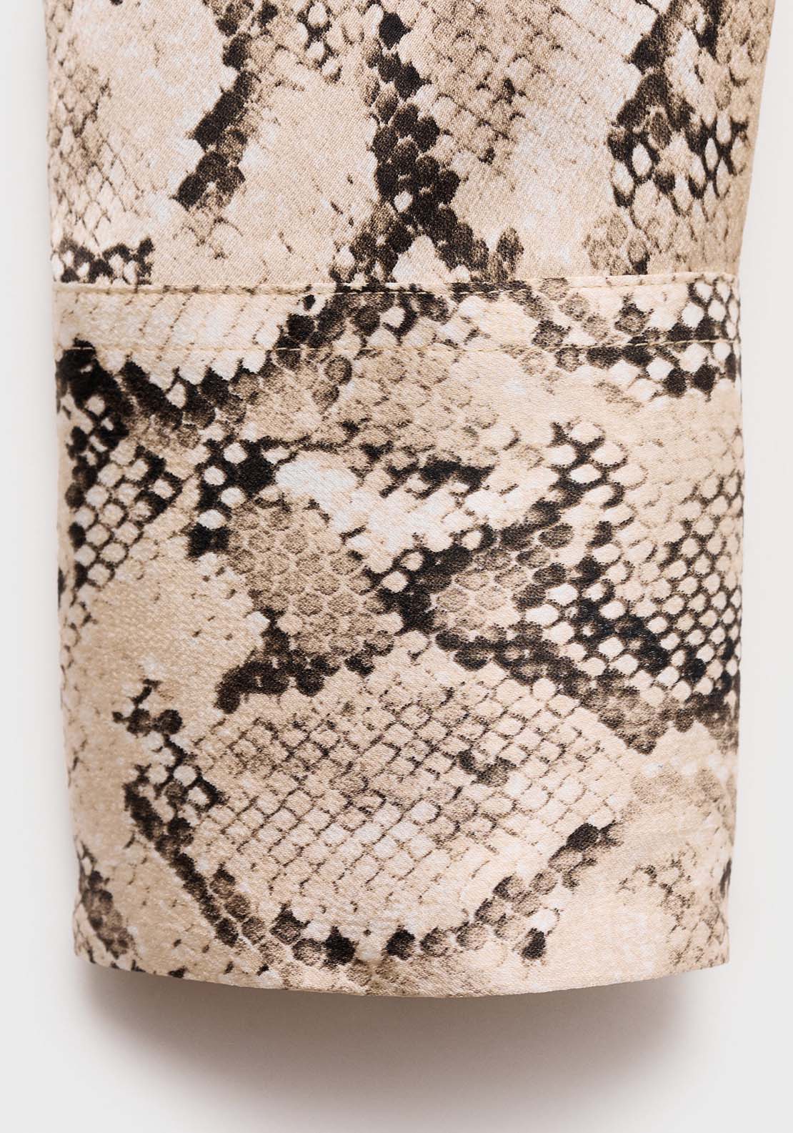Mango Satin print shirt - Light/pastel Brown 9 Shaws Department Stores
