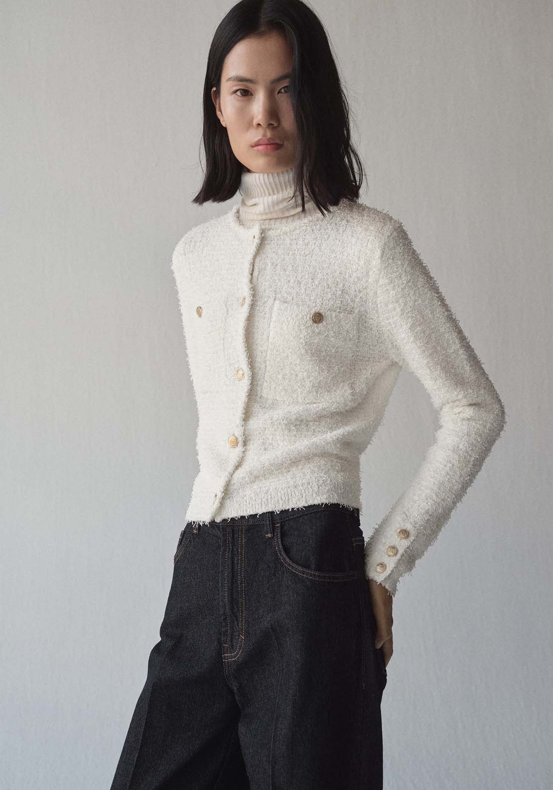 Mango Jacket Antonia - Light Beige 1 Shaws Department Stores