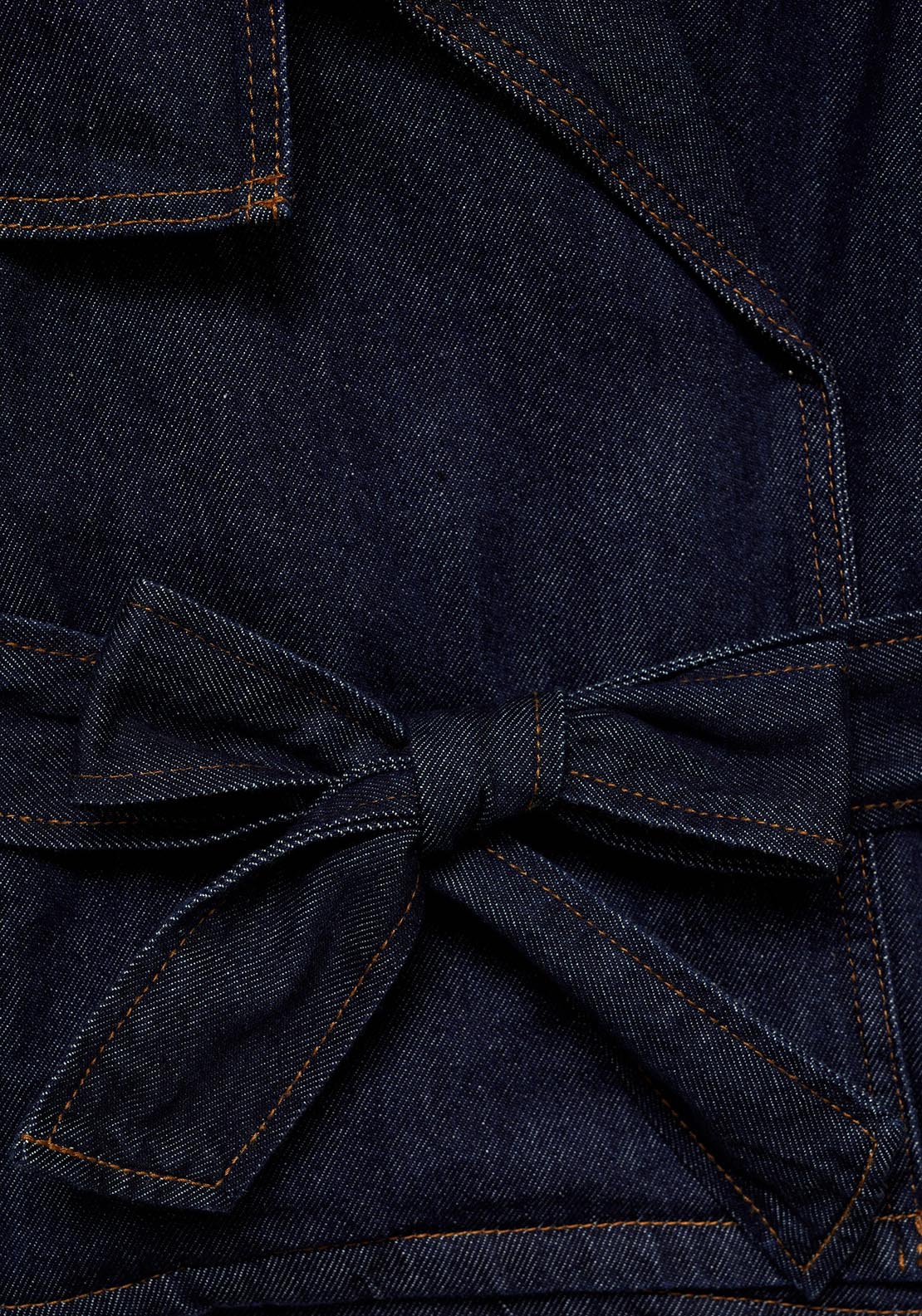 Mango Short denim trench with belt - Open Blue 6 Shaws Department Stores