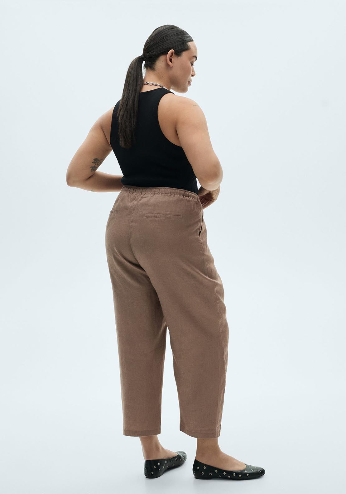 Mango Trousers - Medium Brown 2 Shaws Department Stores