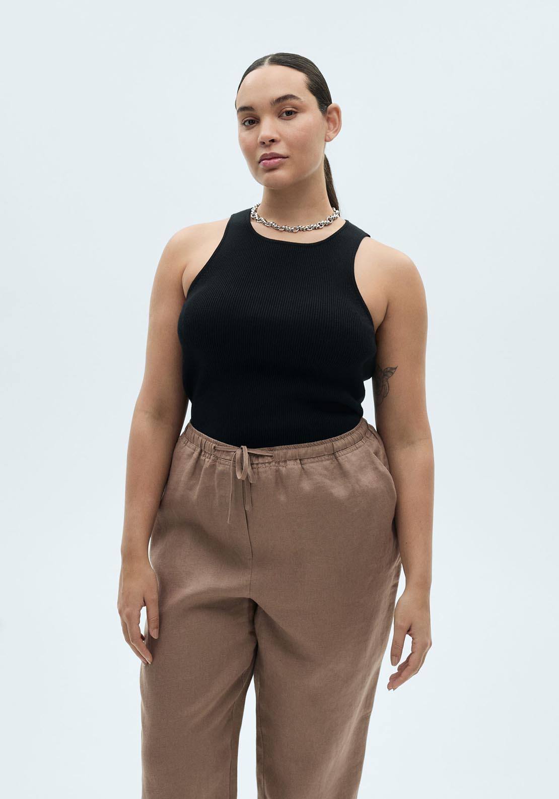 Mango Trousers - Medium Brown 3 Shaws Department Stores