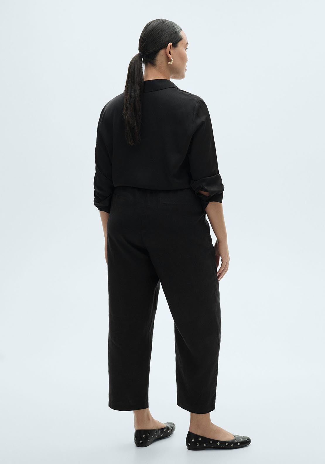 Mango Trousers - Black 2 Shaws Department Stores