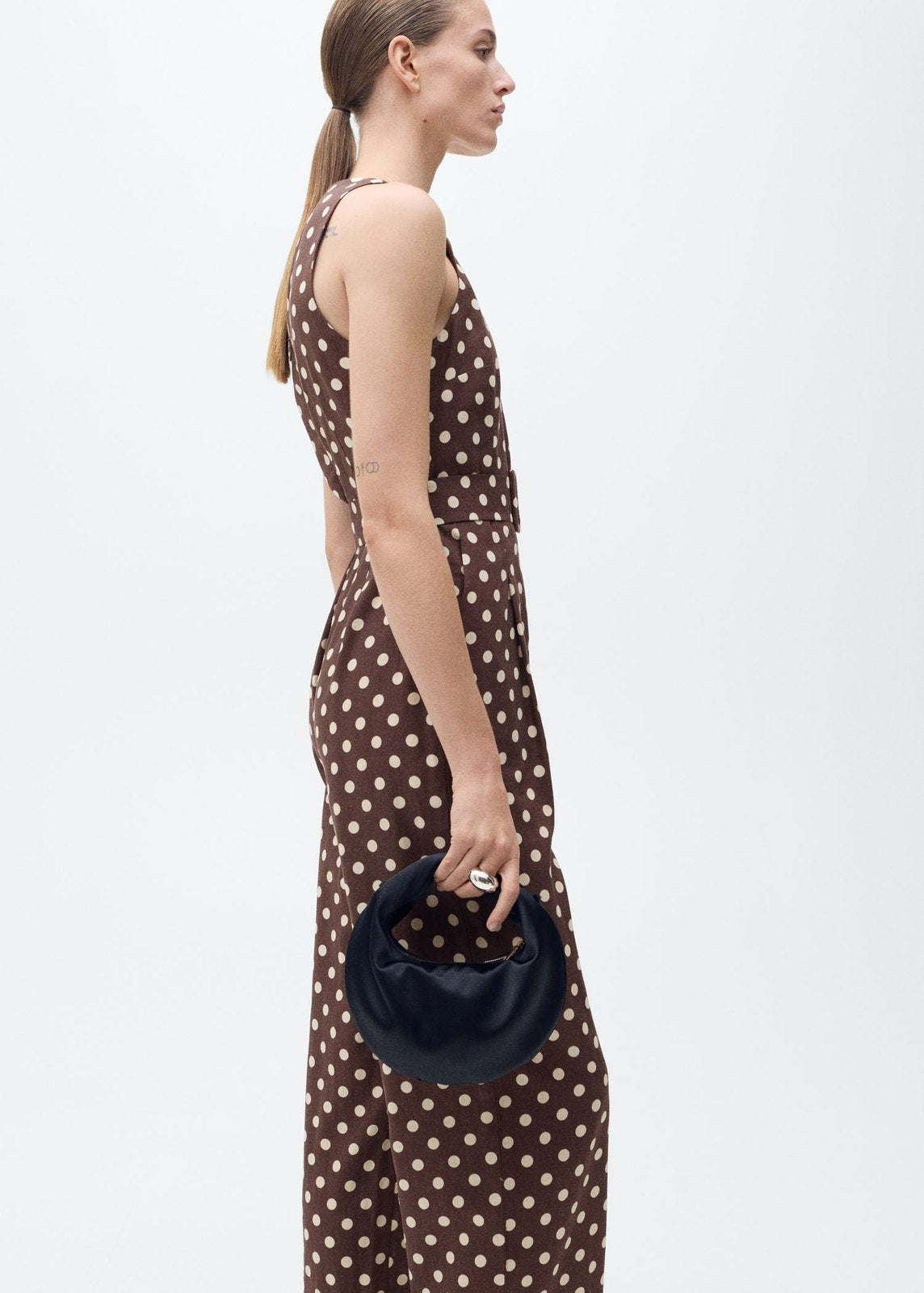 Mango Jumpsuit Romeo - Dark Brown 1 Shaws Department Stores