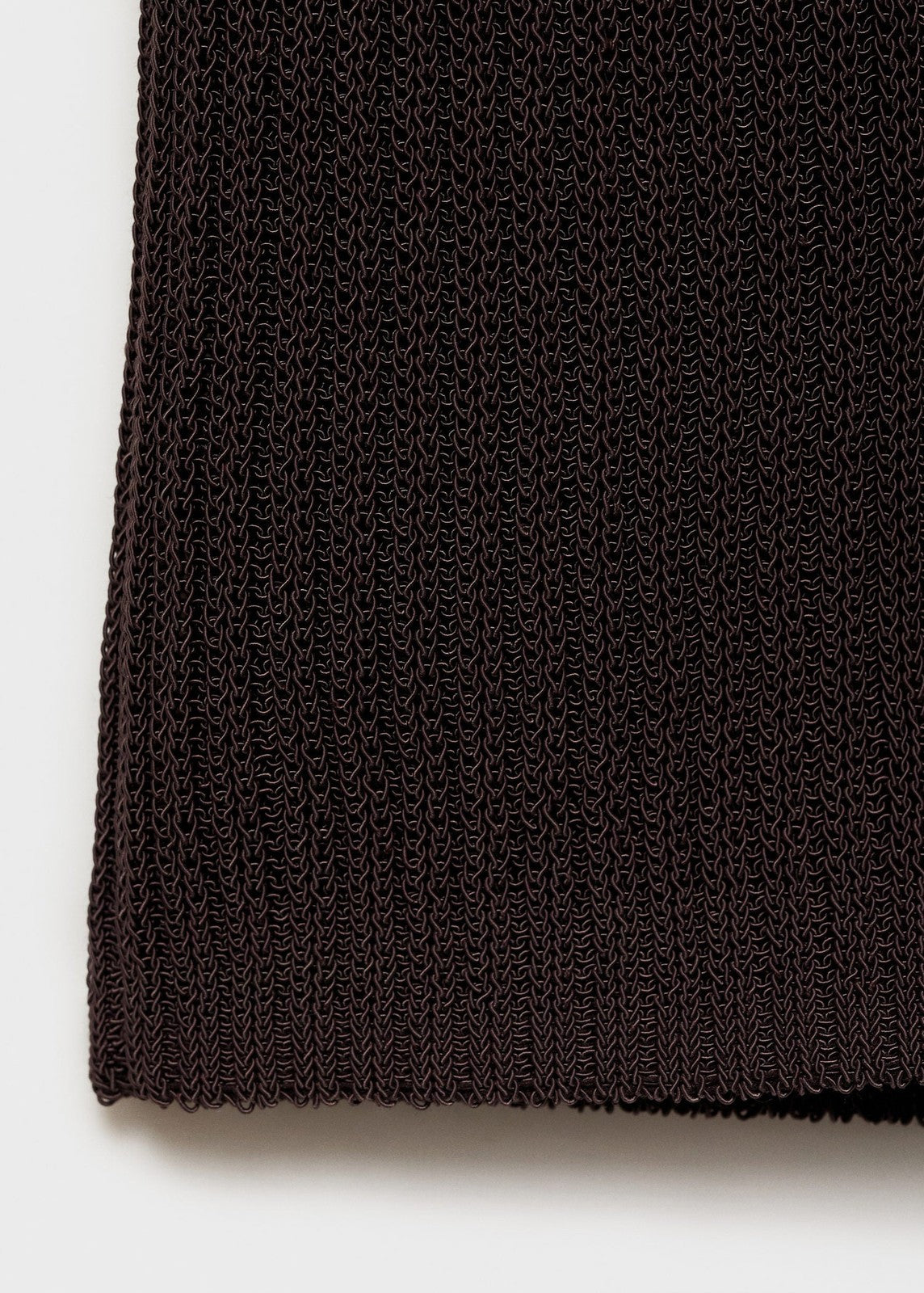 Mango Ribbed knit cardigan with bows - Dark Brown 4 Shaws Department Stores