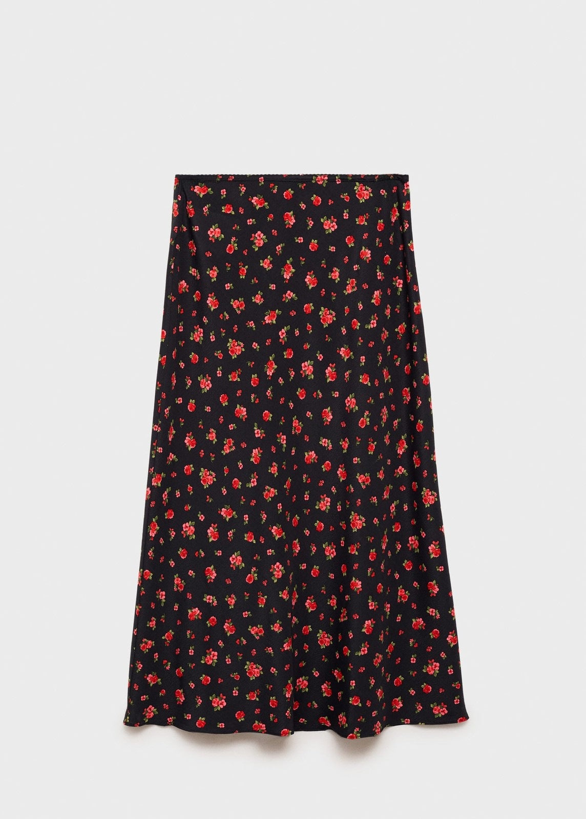 Mango Long floral flared skirt - Black 6 Shaws Department Stores