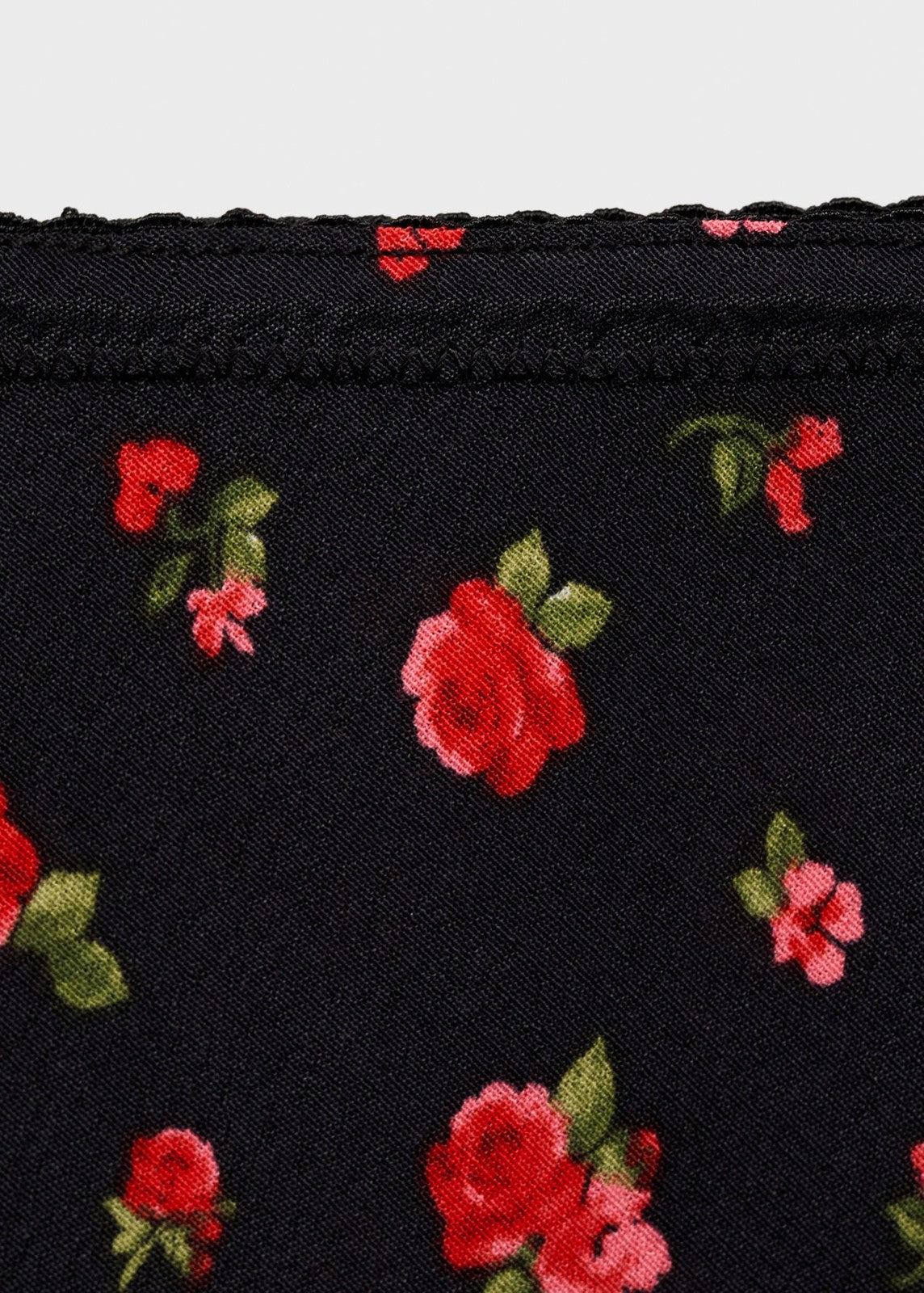 Mango Long floral flared skirt - Black 5 Shaws Department Stores