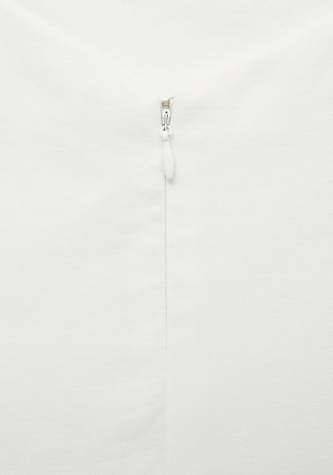 Mango Long Jumpsuit With Asymmetrical Neck - Beige 10 Shaws Department Stores