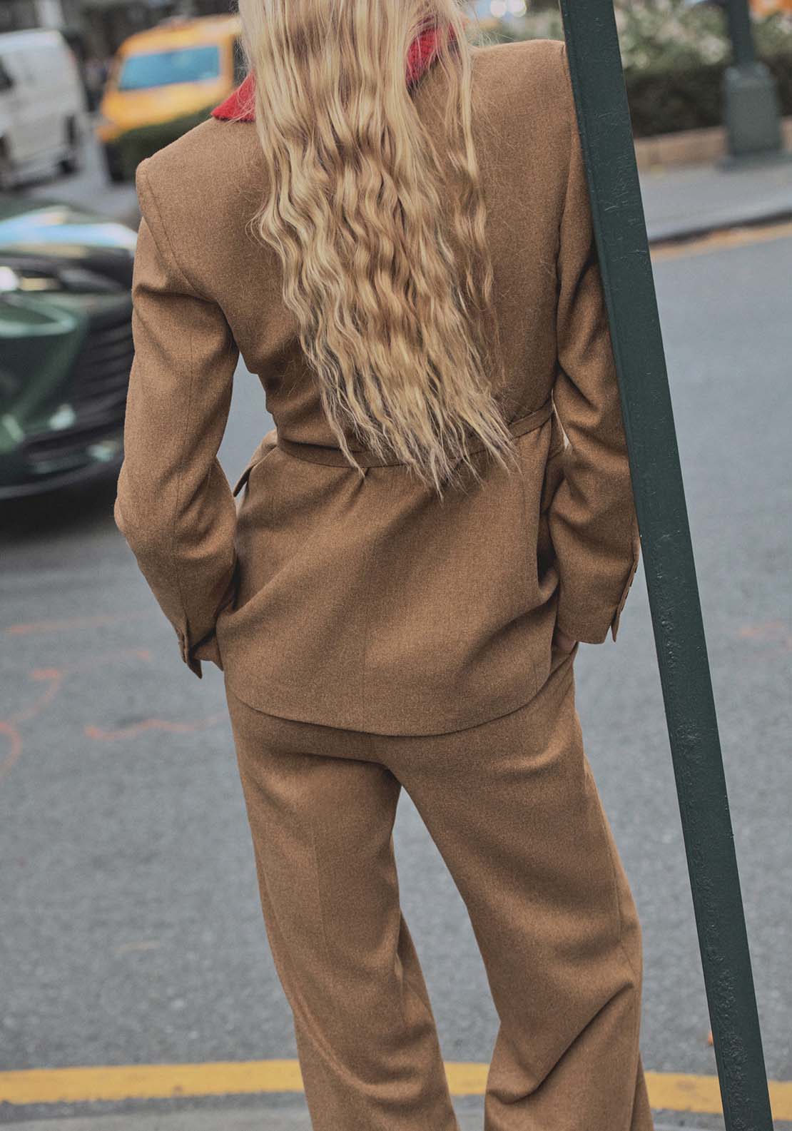 Mango Wool-blend suit jacket - Medium Brown 2 Shaws Department Stores
