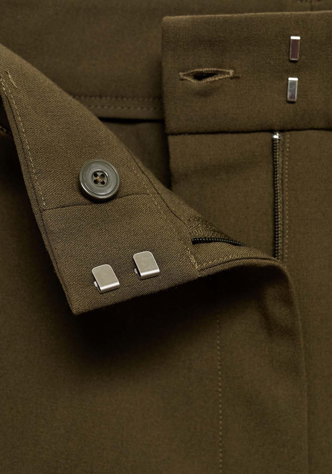 Mango Long Trousers With Belt Loops - Beige/khaki 5 Shaws Department Stores