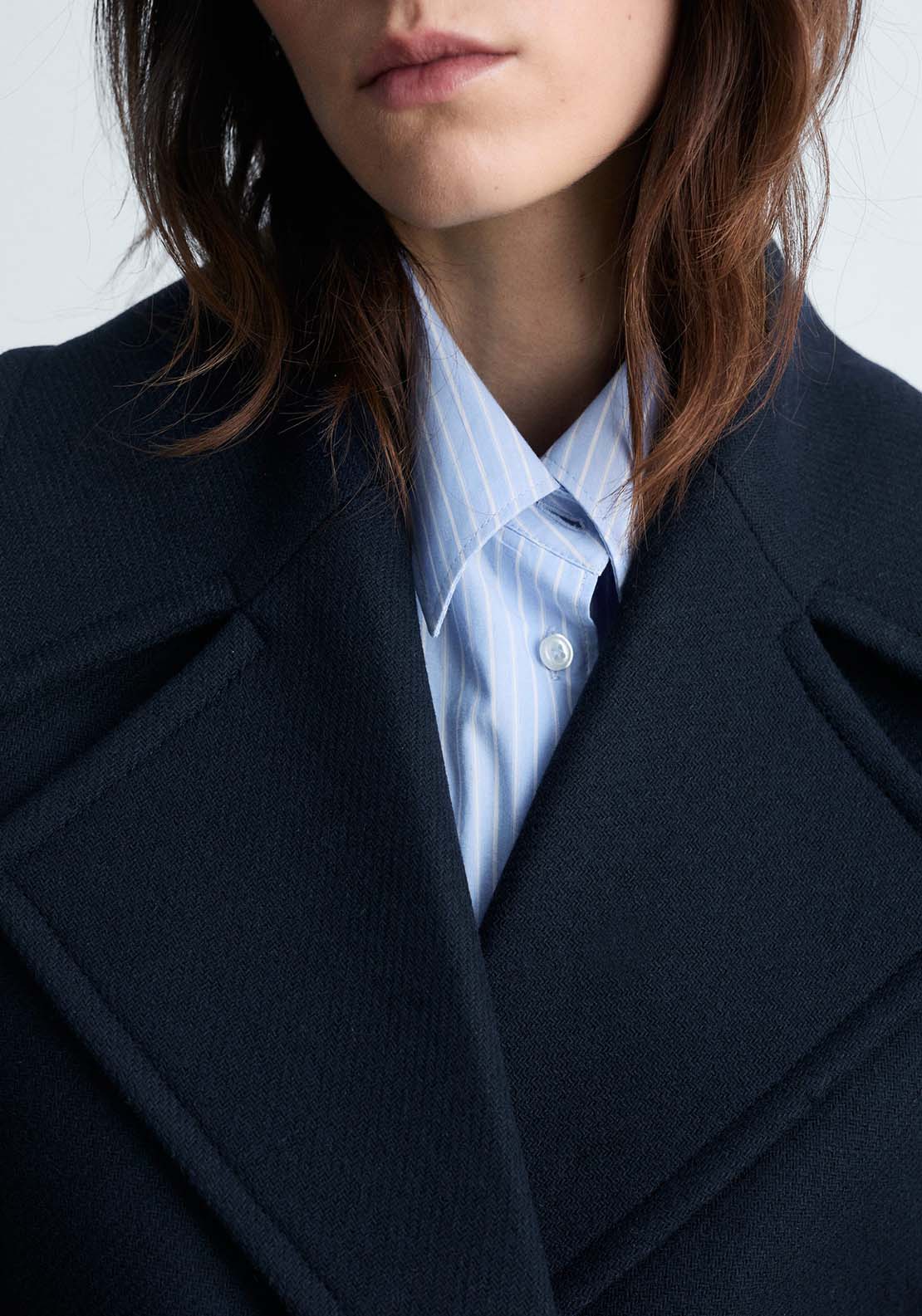Mango Short trench jacket - Navy 5 Shaws Department Stores