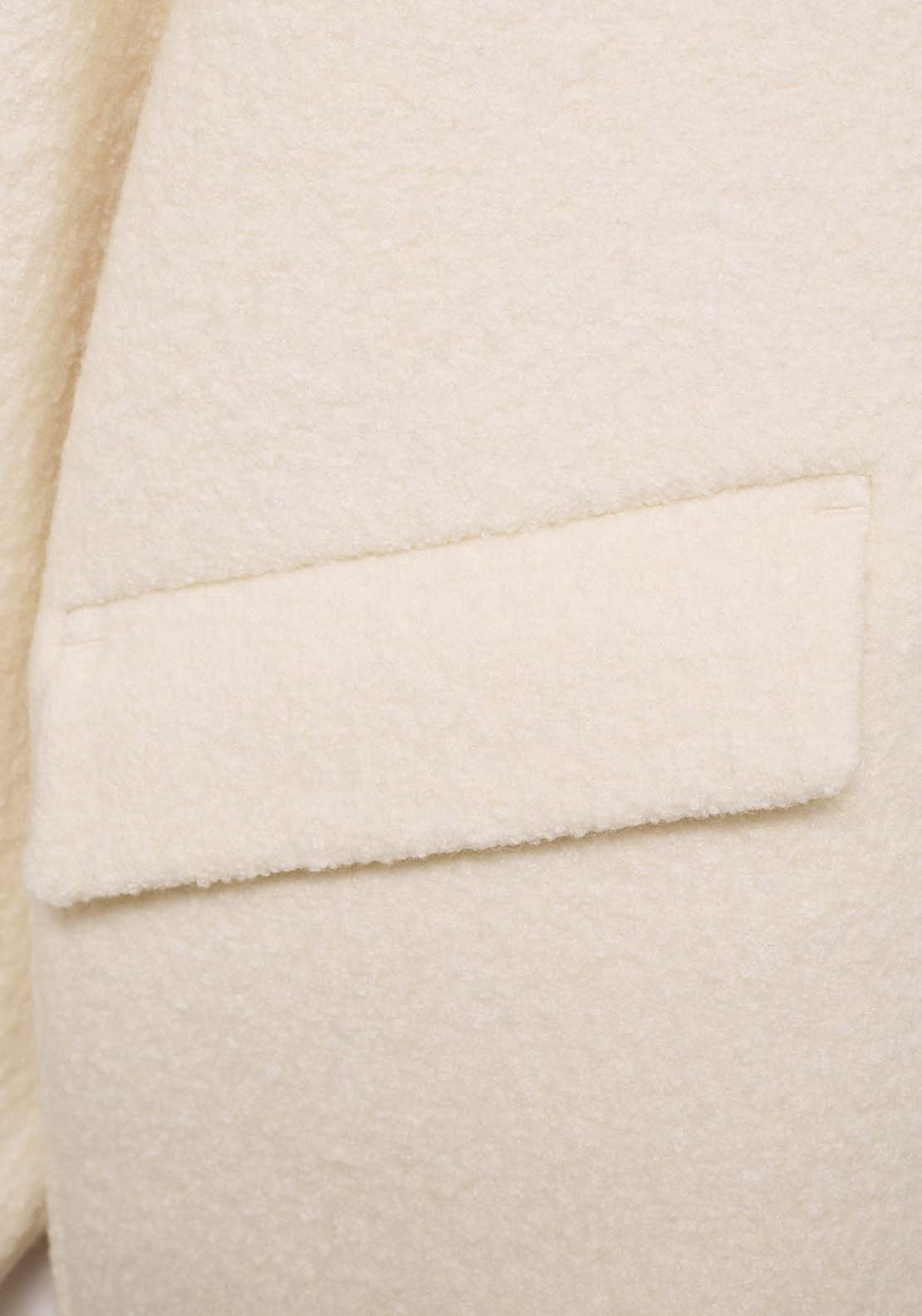 Mango Turtleneck wool jacket - Light Beige 6 Shaws Department Stores