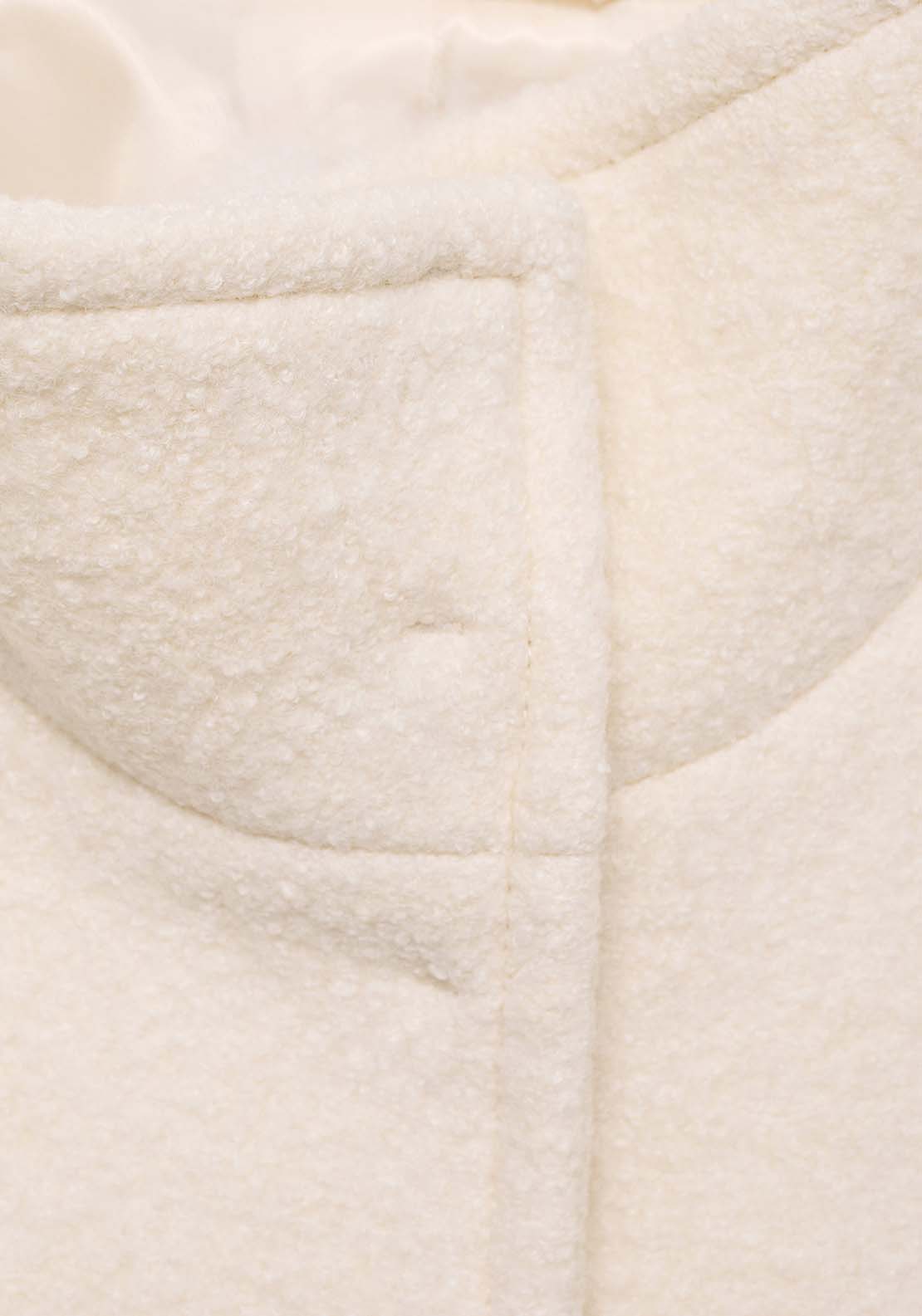 Mango Turtleneck wool jacket - Light Beige 7 Shaws Department Stores