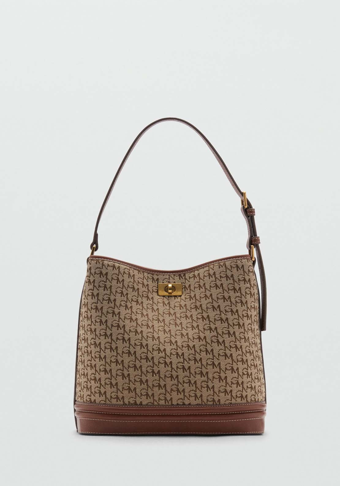 Mango Bucket Bag Marco - Brown 2 Shaws Department Stores