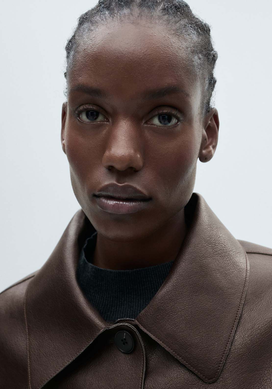 Mango Leather-effect jacket with pockets - Brown 6 Shaws Department Stores