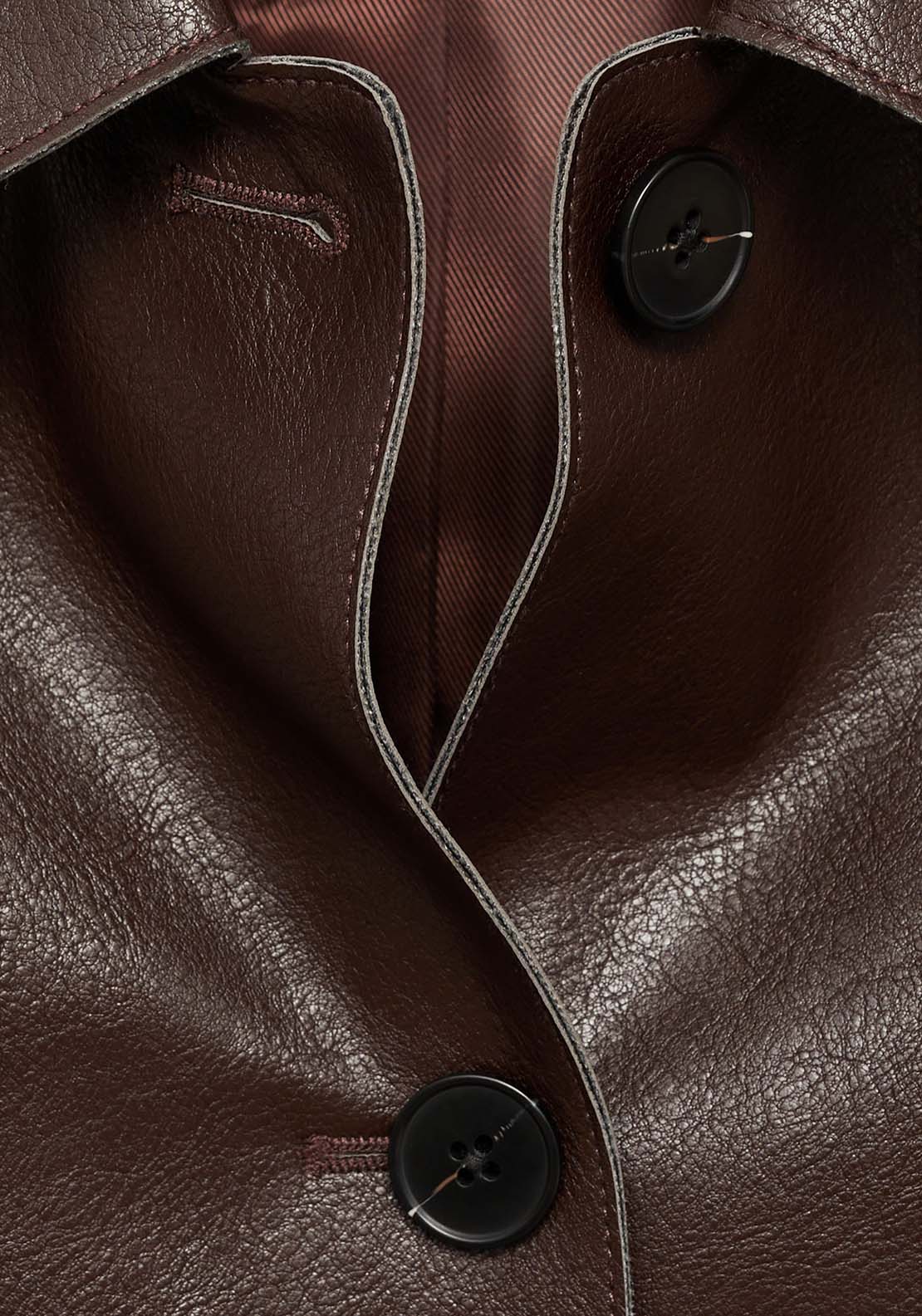 Mango Leather-effect jacket with pockets - Brown 10 Shaws Department Stores